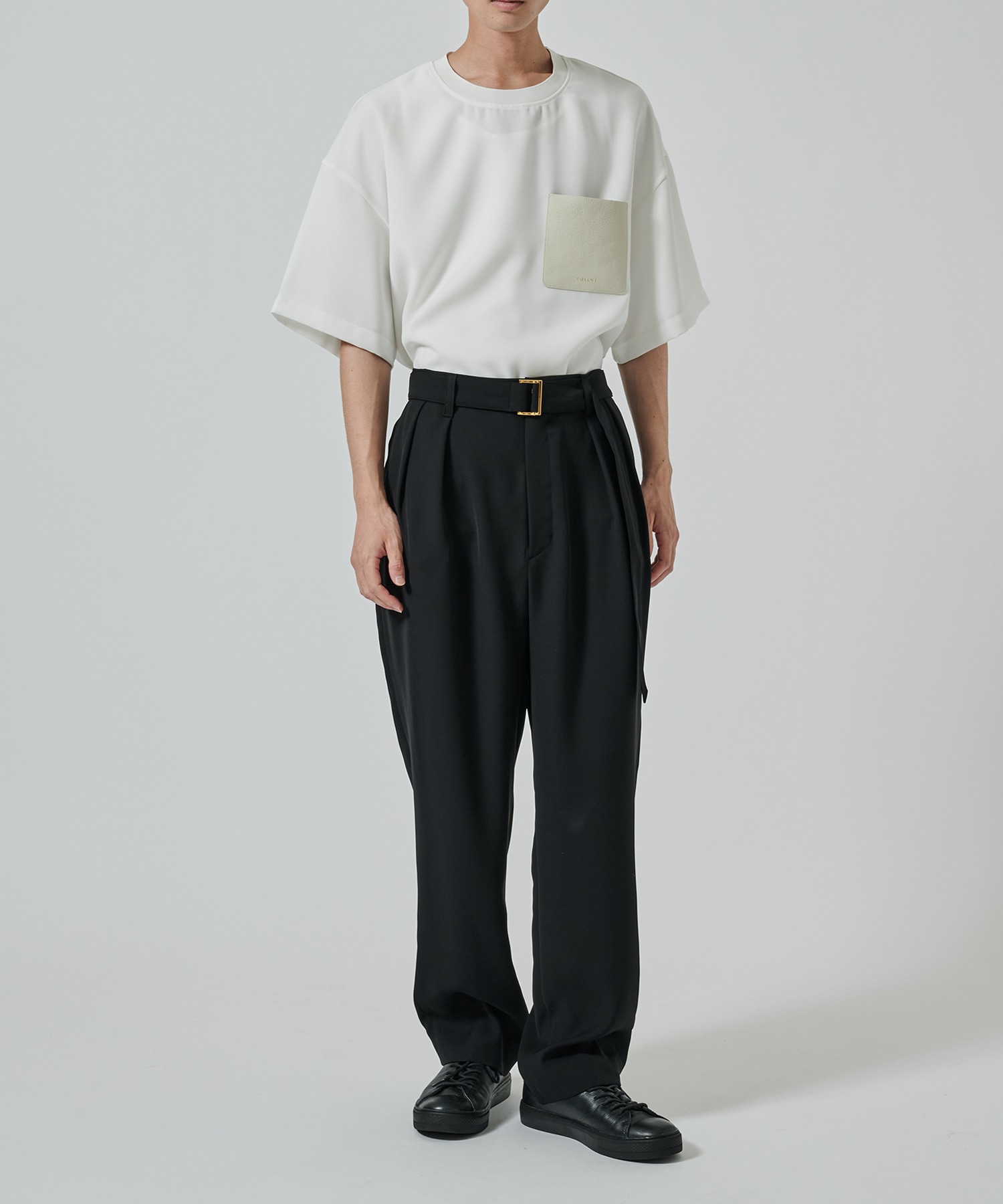 〈別注〉2Tuck Pants with Long Belt for STUDIOUS CULLNI