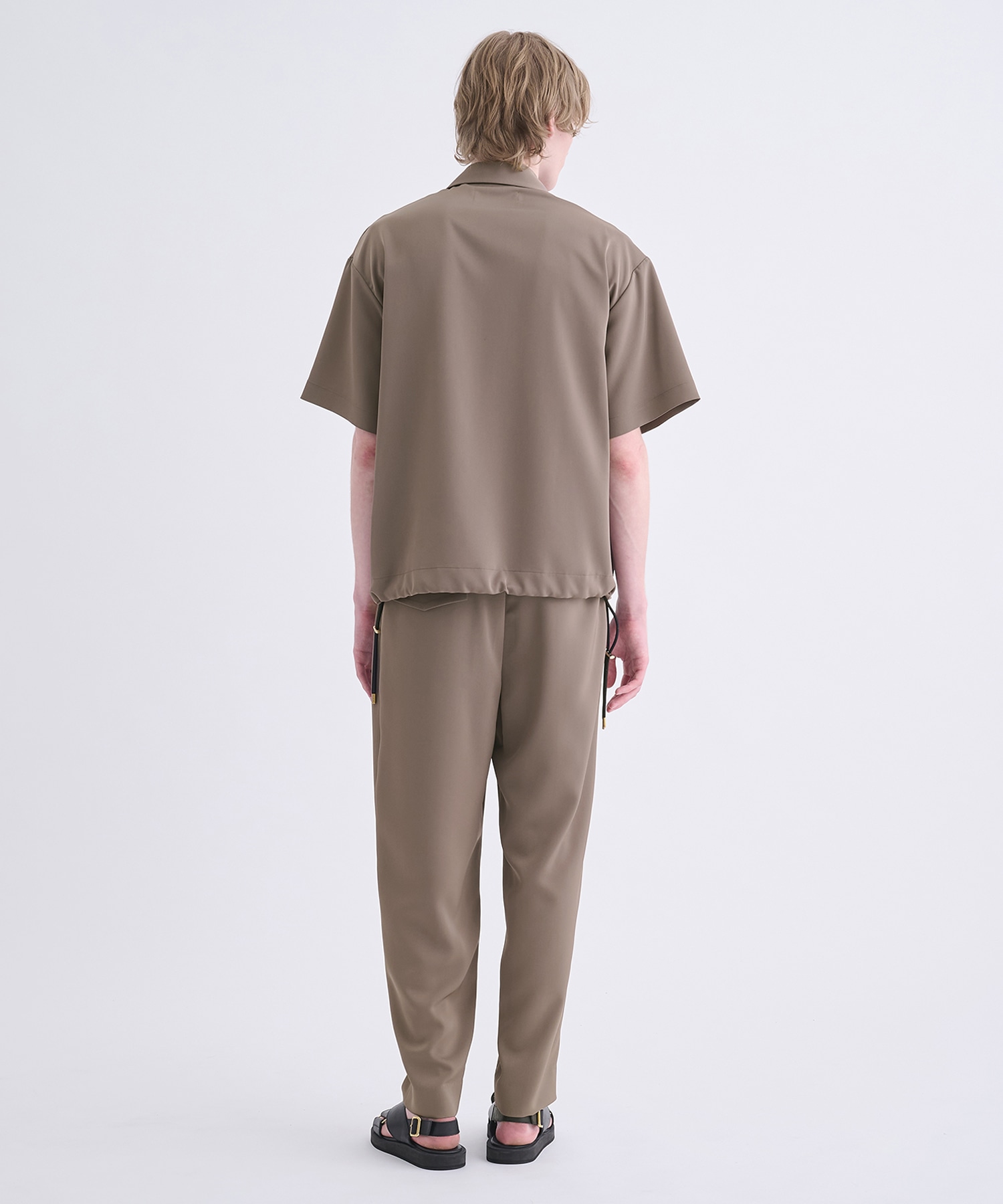 Dry Stretch Twill Drawstring Open Coller Short Sleeve Jaket CULLNI