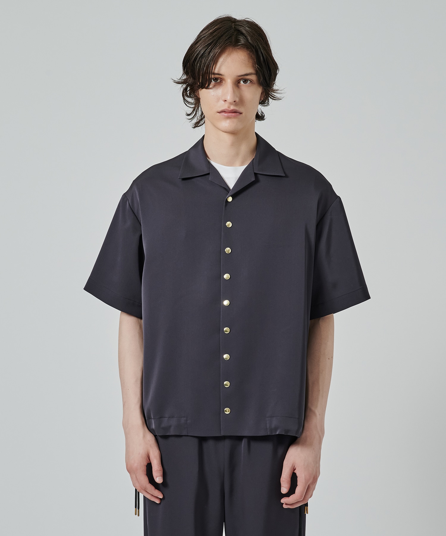 Dry Stretch Twill Drawstring Open Coller Short Sleeve Jaket CULLNI