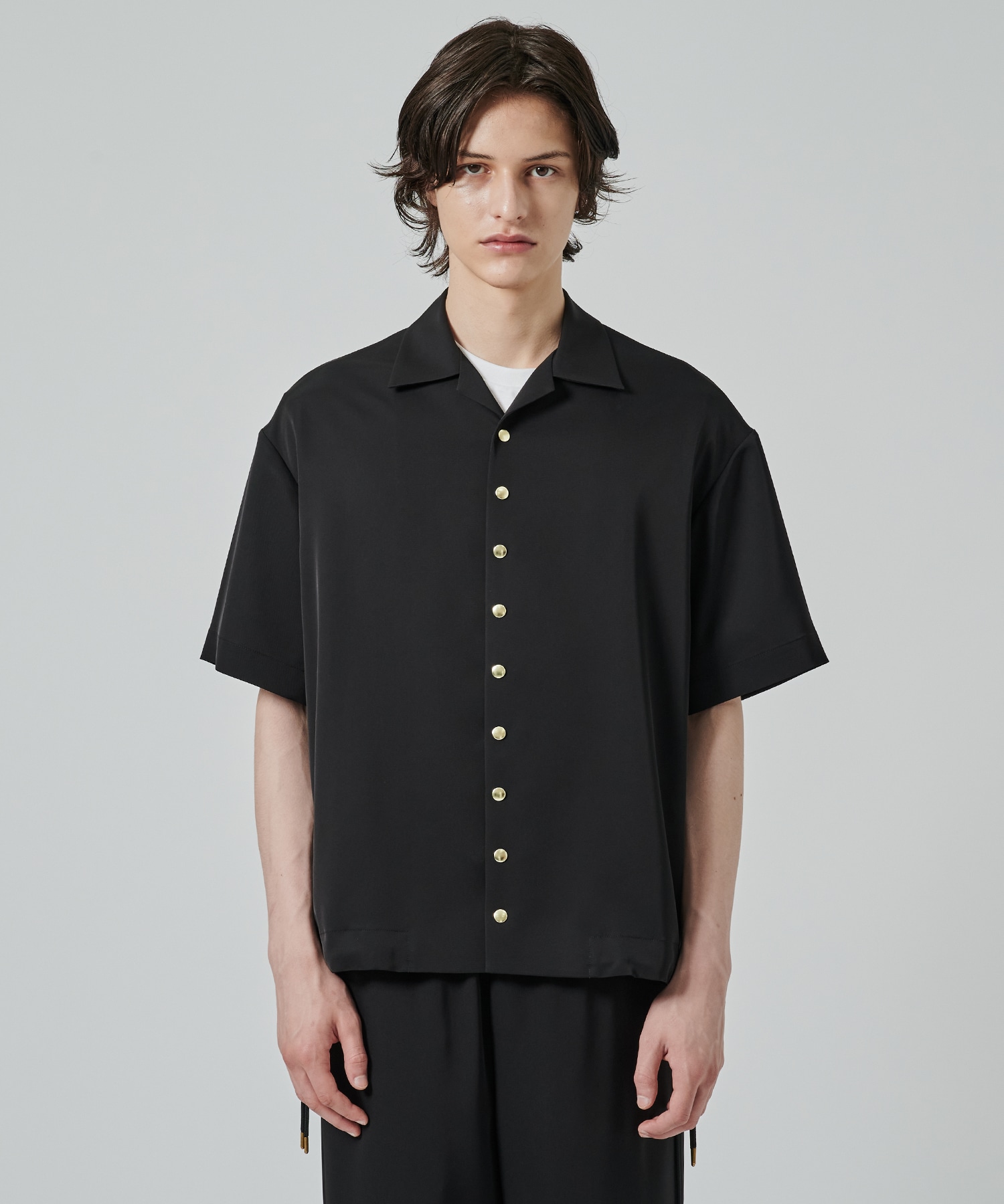 Dry Stretch Twill Drawstring Open Coller Short Sleeve Jaket CULLNI