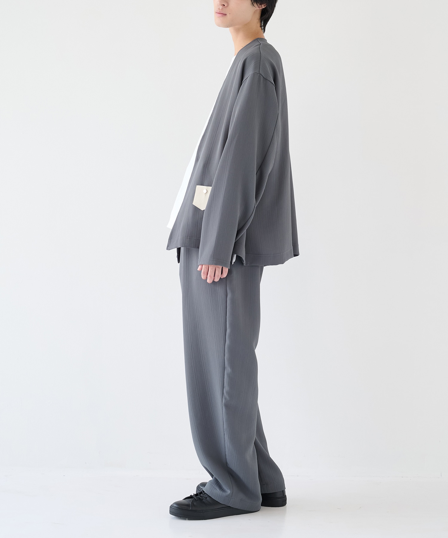 別注 Minimal Pocket PLEATS Cardigan CULLNI