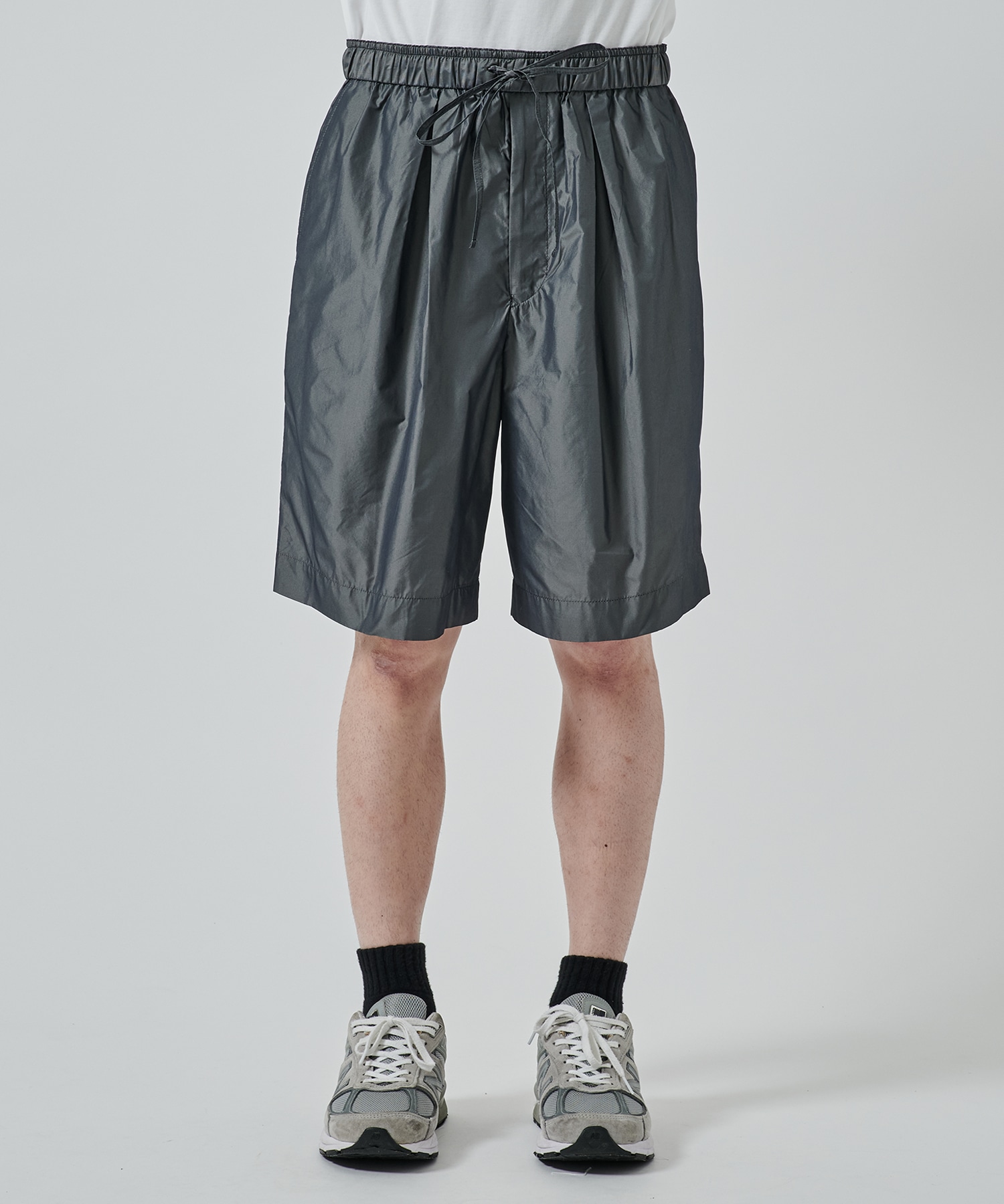 リサイクルポリエステル×シルクタフタ / ワイドショーツ MARKAWARE/marka