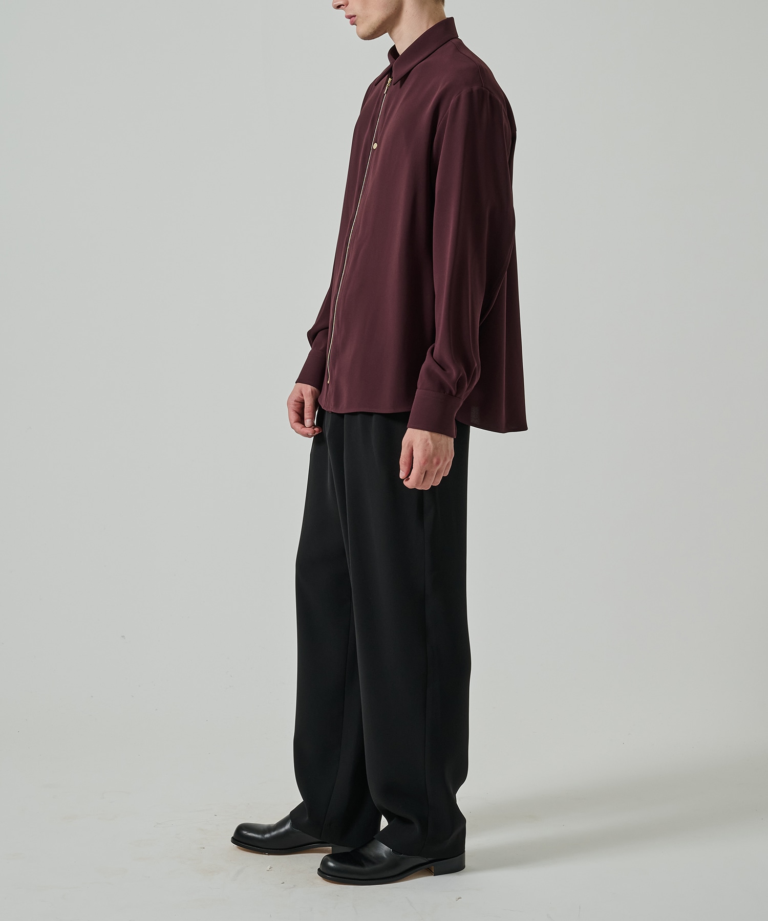 Double Cloth Zip Up L/S Shirt CULLNI