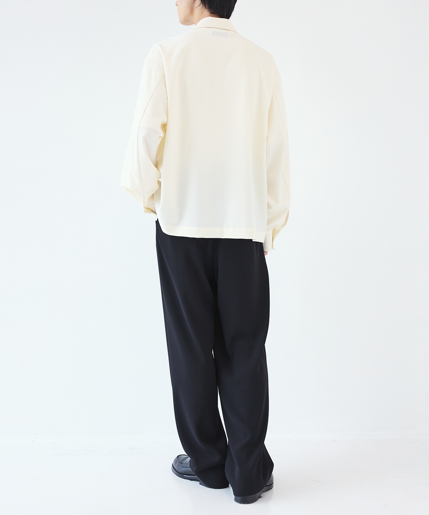 Stretch Twill Tie Locken Open Collar Shirt CULLNI