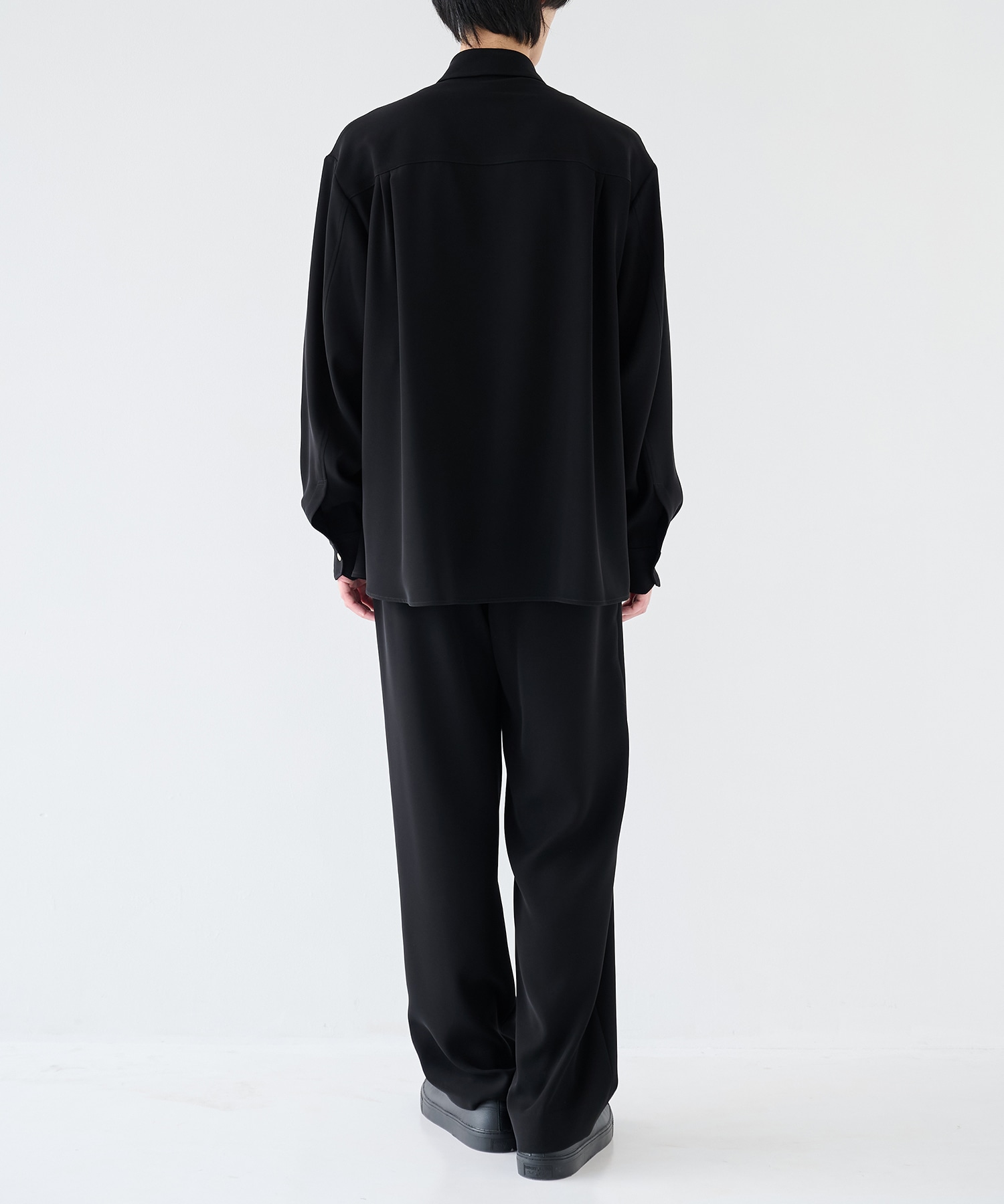 Double Cloth Twill Front Fly Chin Tab Shirt CULLNI