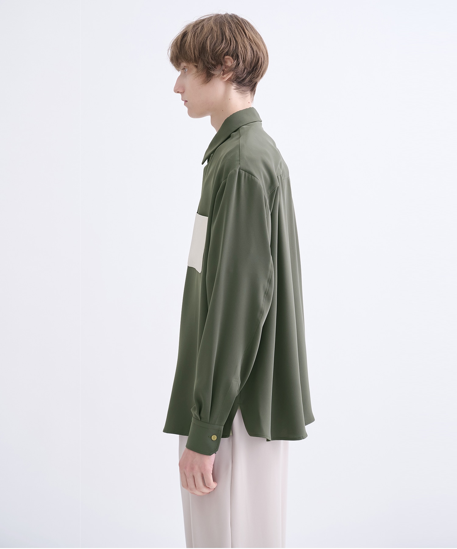 別注 Leather Pocket L/S Shirts CULLNI
