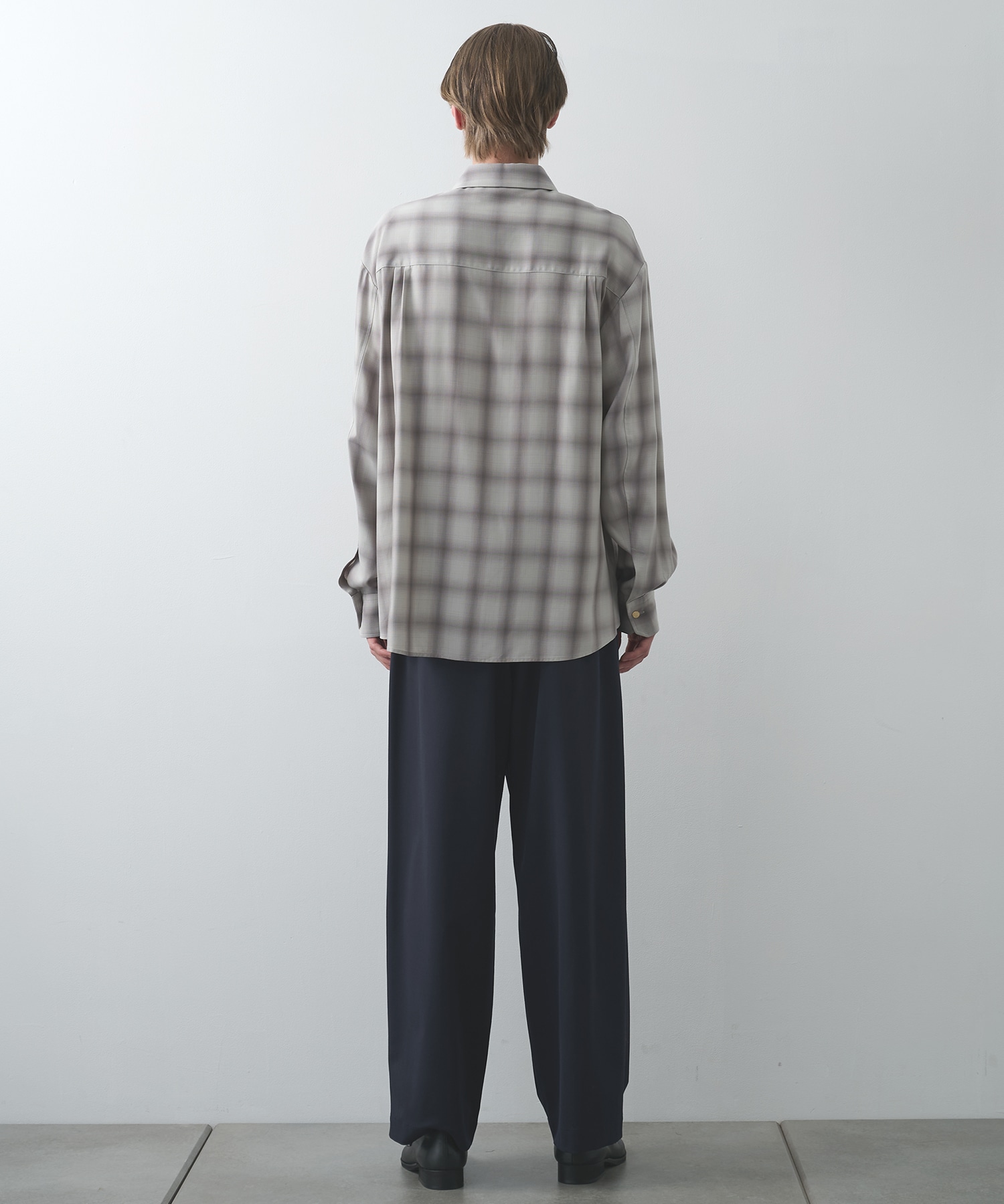 別注 Leather Pocket L/S Check Shirts CULLNI