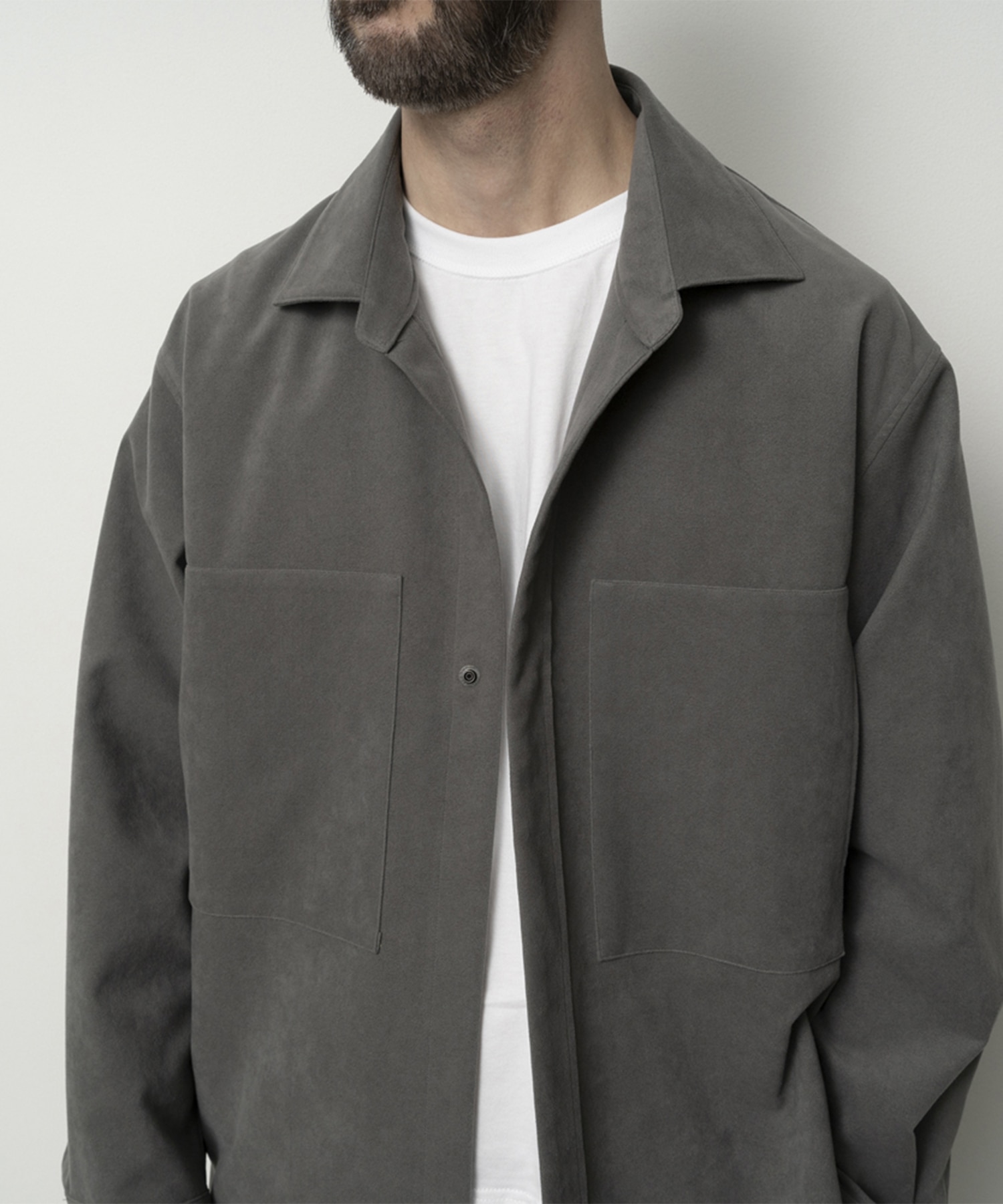 Synthetic leather over shirt STILL BY HAND