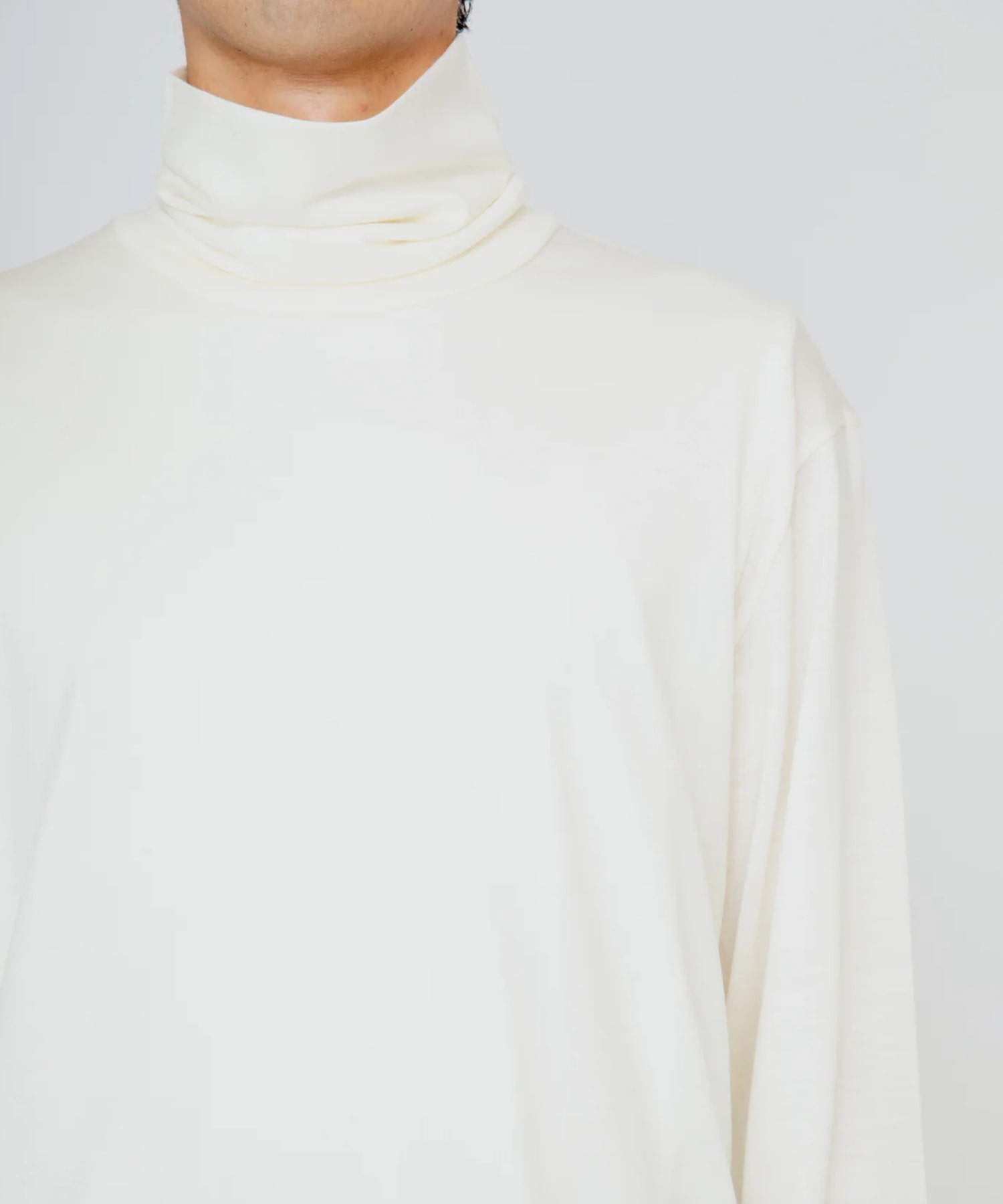WASHABLE-WOOL HIGH NECK SHIRT RAINMAKER