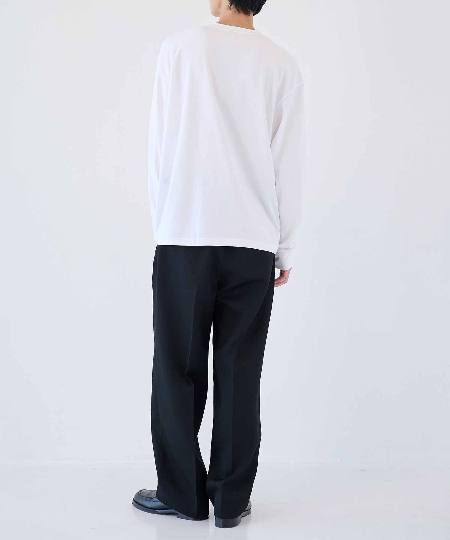 COTTON DOUBLE FACE OVERSIZED L/S TEE ATTACHMENT
