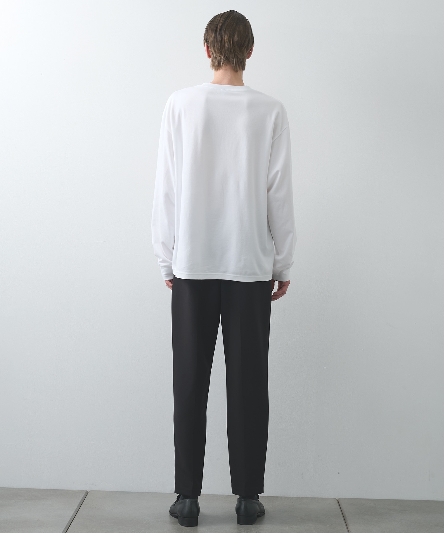 COTTON DOUBLE FACE OVERSIZED L/S TEE ATTACHMENT