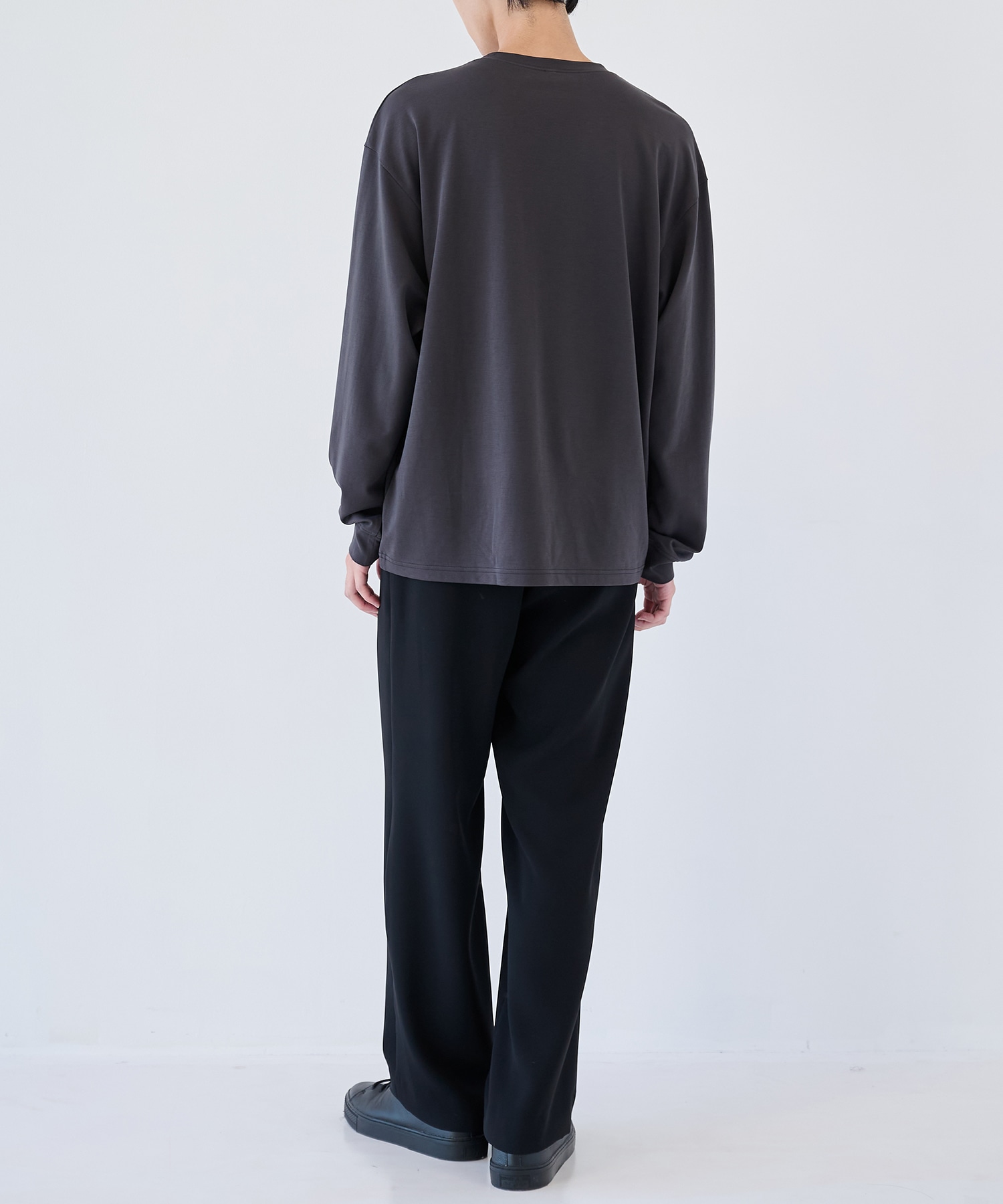 COTTON DOUBLE FACE OVERSIZED L/S TEE ATTACHMENT