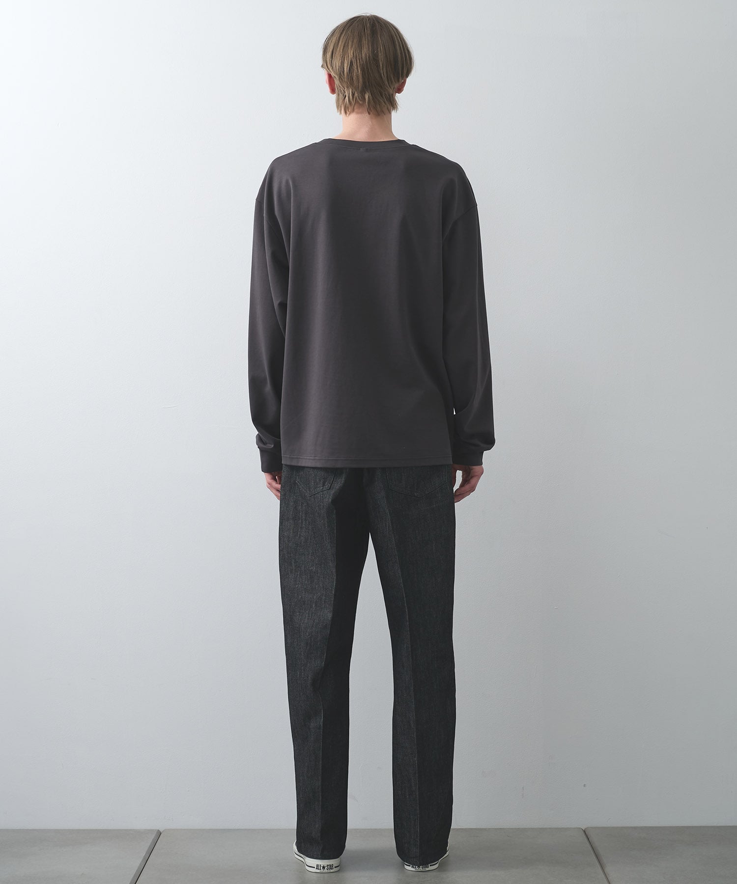 COTTON DOUBLE FACE OVERSIZED L/S TEE ATTACHMENT