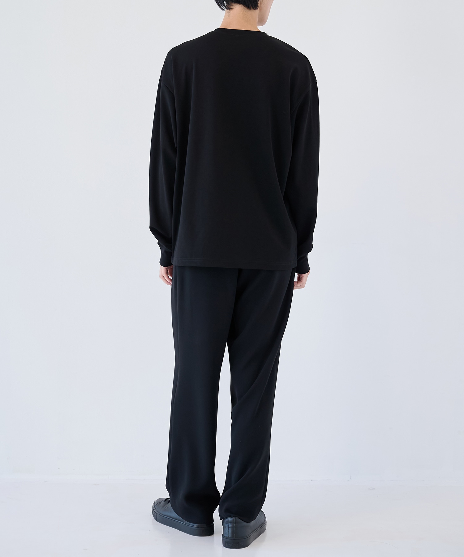 COTTON DOUBLE FACE OVERSIZED L/S TEE ATTACHMENT