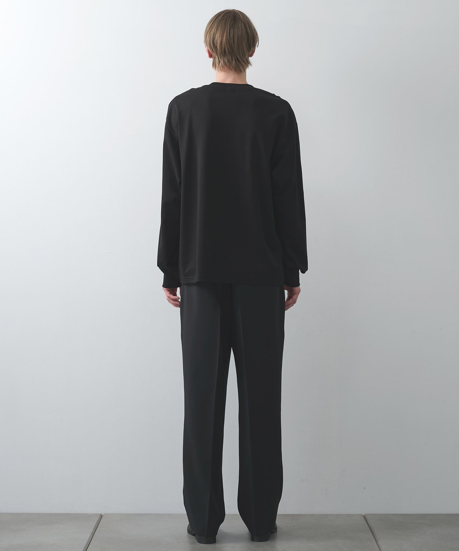 COTTON DOUBLE FACE OVERSIZED L/S TEE ATTACHMENT