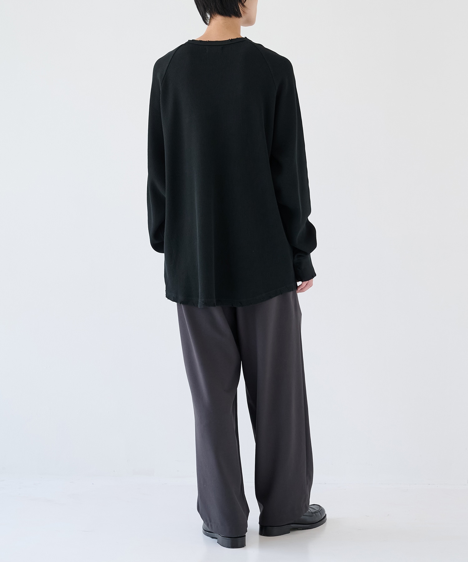別注 18G Garment Dye Waffle Damage KANEMASA PHIL.