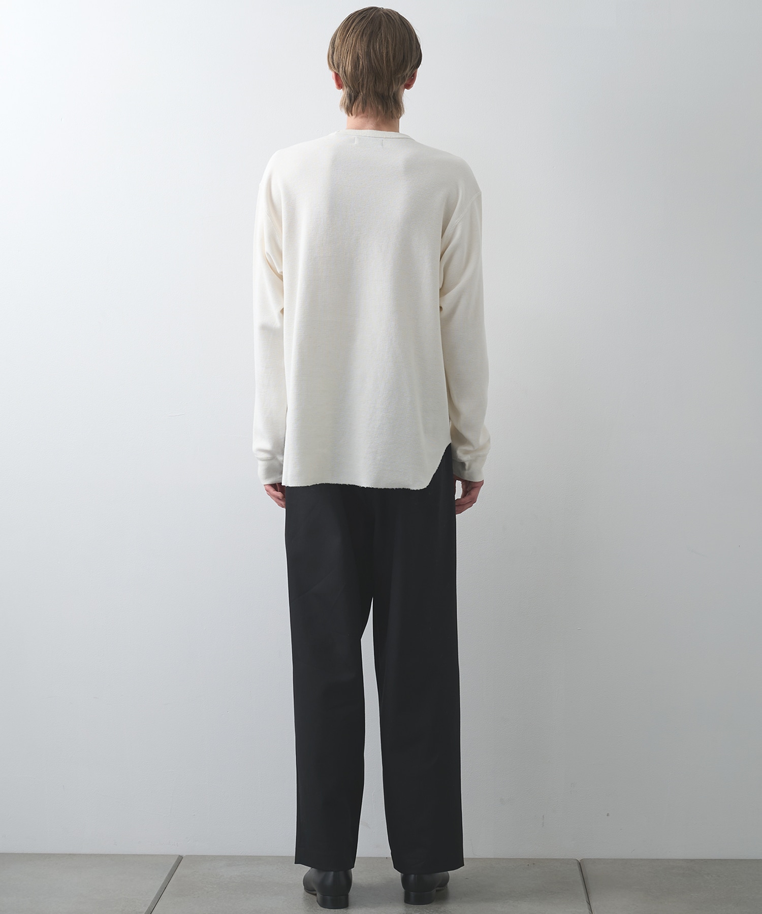 オーガニックコットンヘンプメッシュニット / クルーネックL/S Tee MARKAWARE/marka