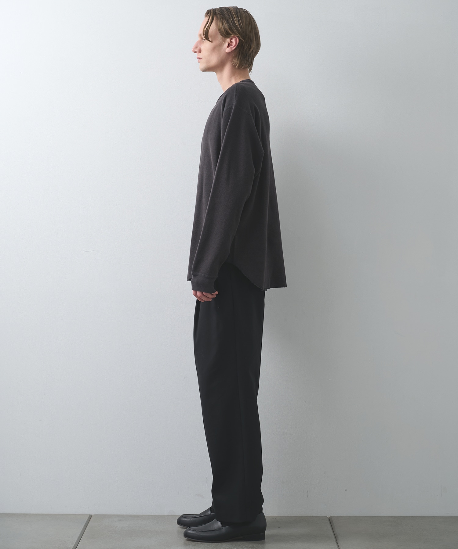 オーガニックコットンヘンプメッシュニット / クルーネックL/S Tee MARKAWARE/marka