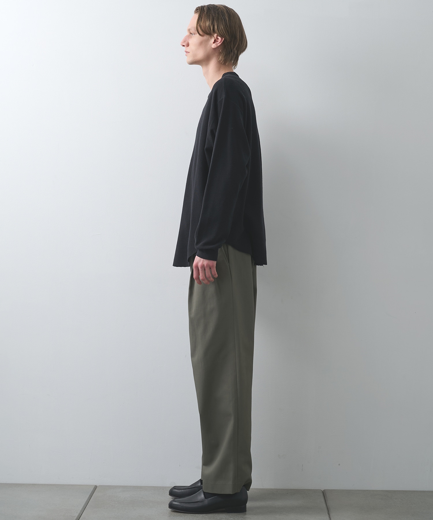 オーガニックコットンヘンプメッシュニット / クルーネックL/S Tee MARKAWARE/marka