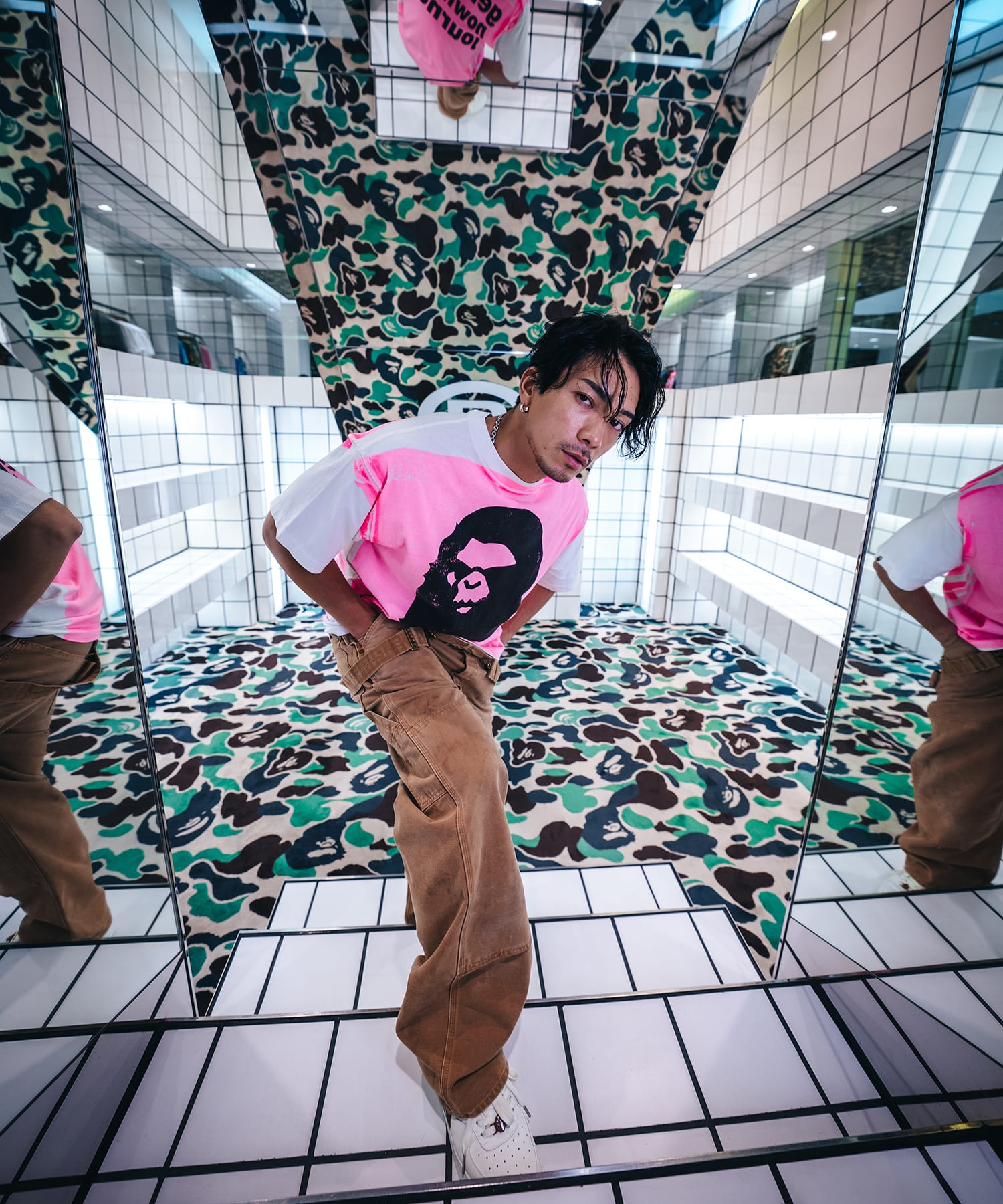 BAPE_SS TEE / HANDPRINT / SM-HR1-0000-C33 SAINT M××××××