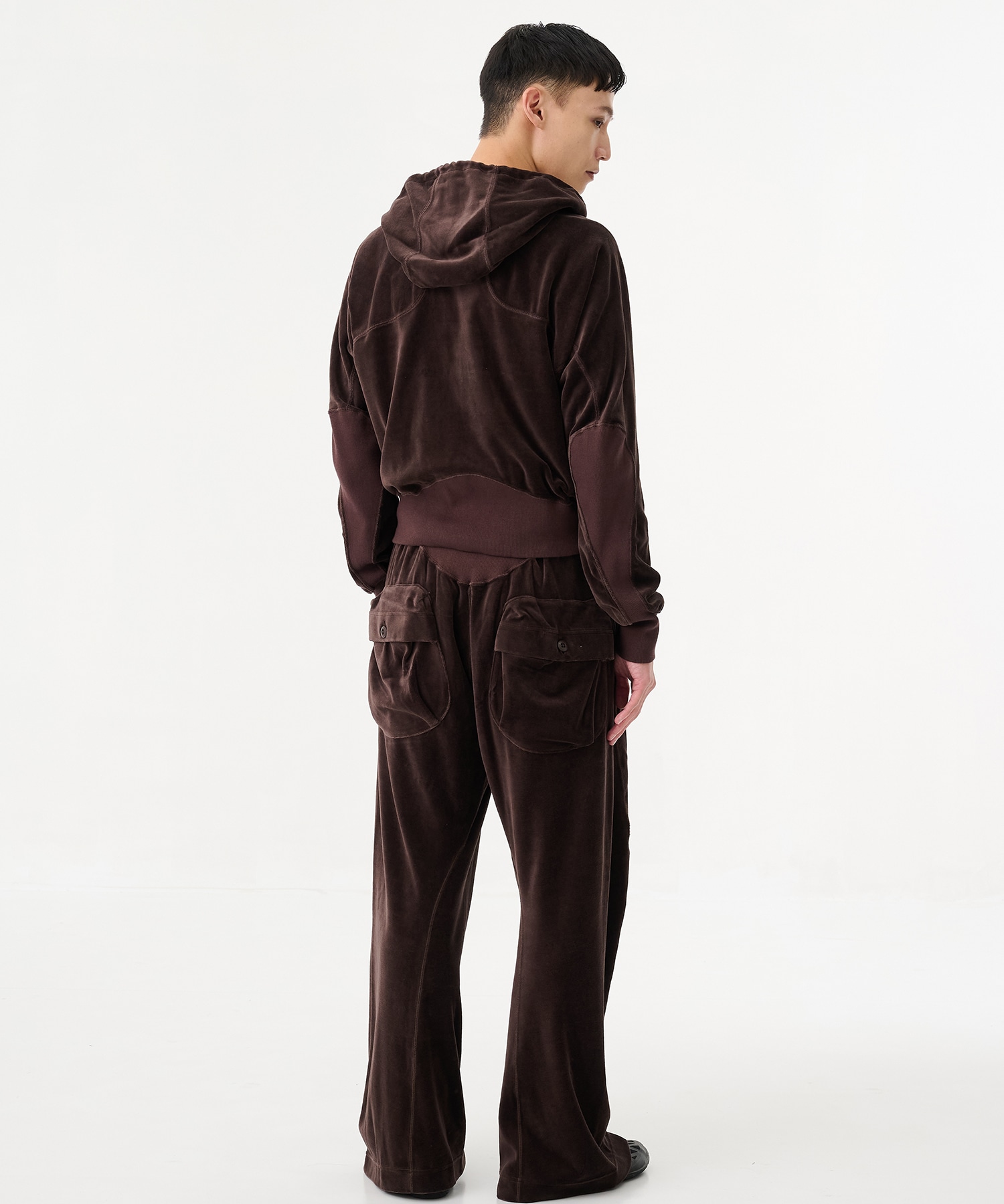 VELOUR ZIP UP HOODIE NVRFRGT