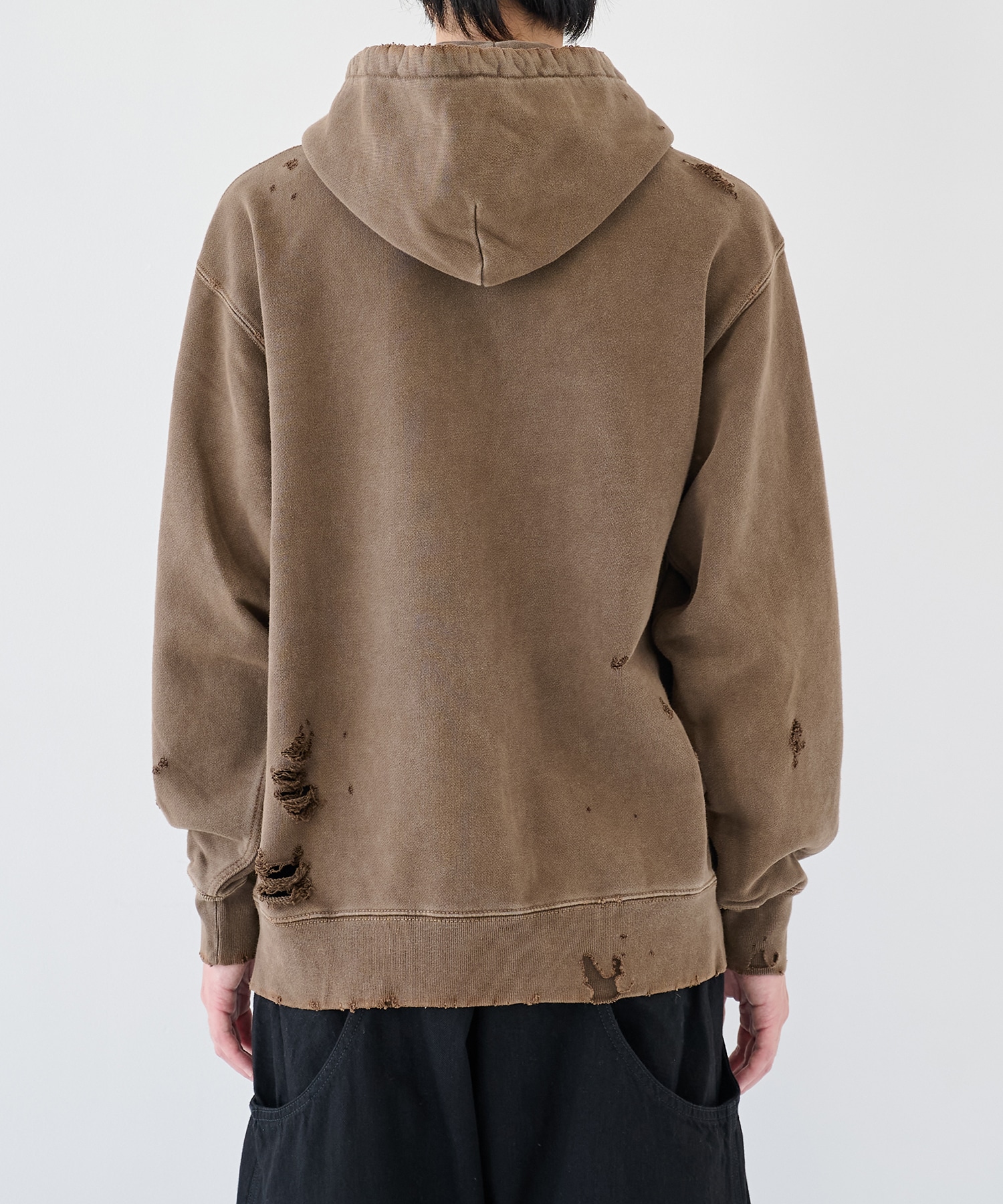 DAMAGE PATCH ZIP HOODIE JieDa