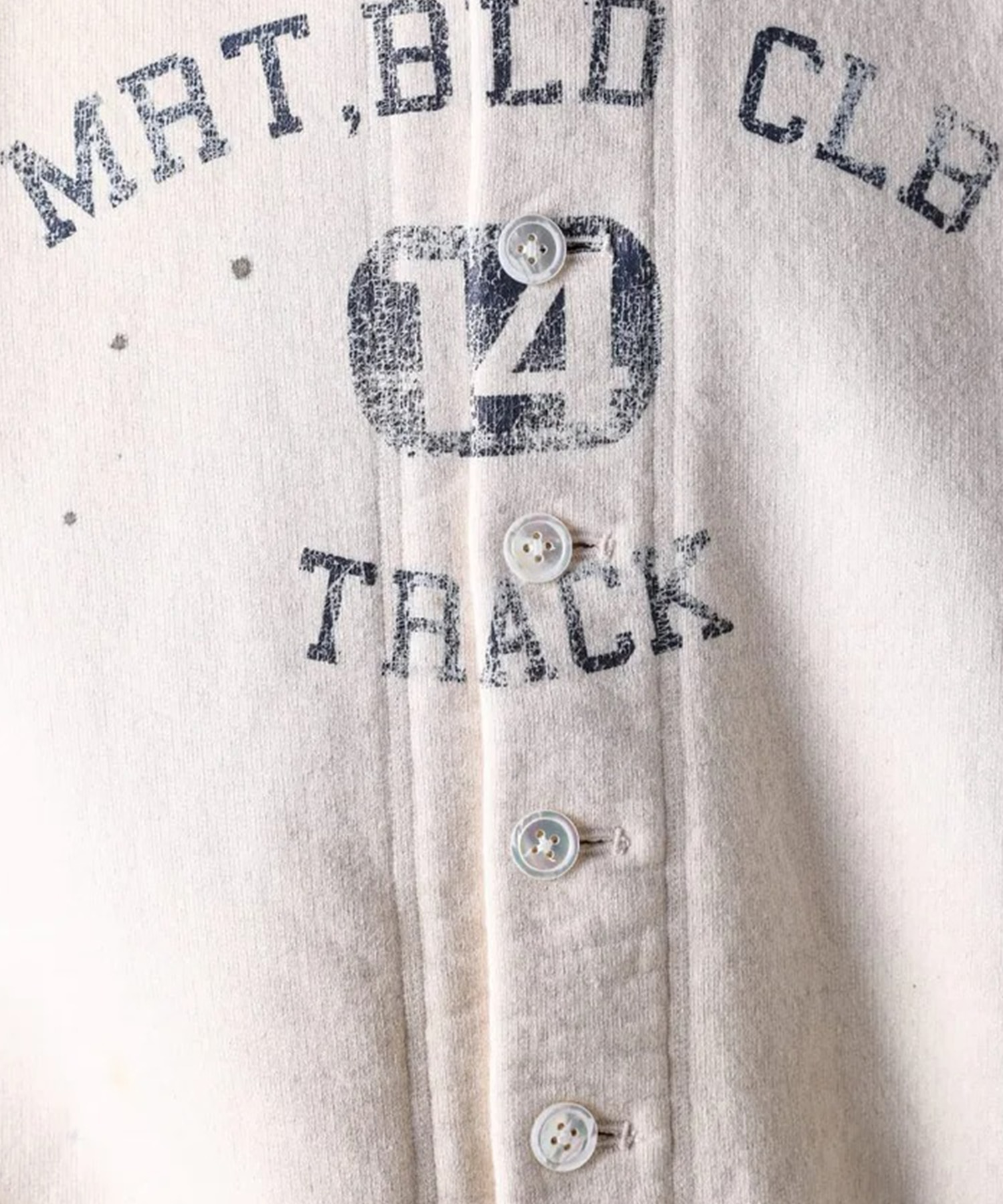Vintage-effect sweat cardigan KHOKI