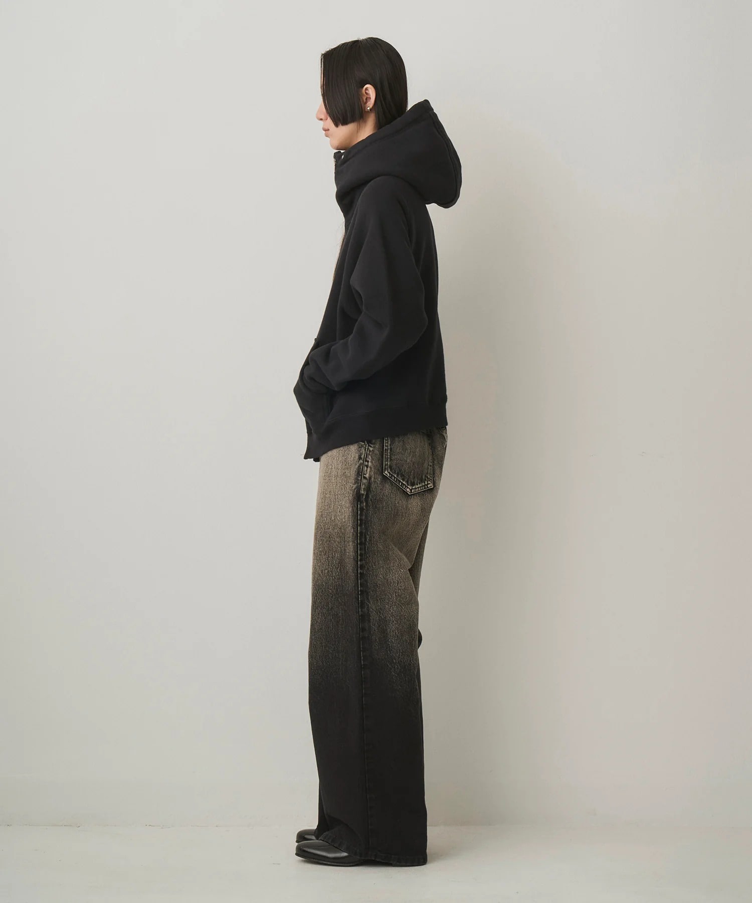 CROPPED BRUSHED HOODIE JUHA