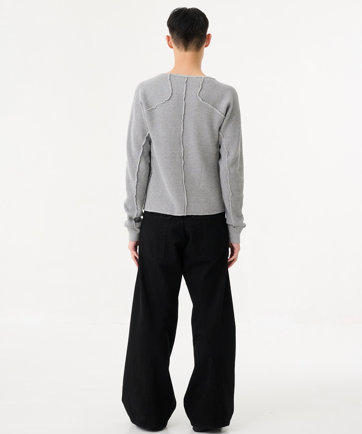 3D TWISTED WIDE LEG JEANS｜NVRFRGT