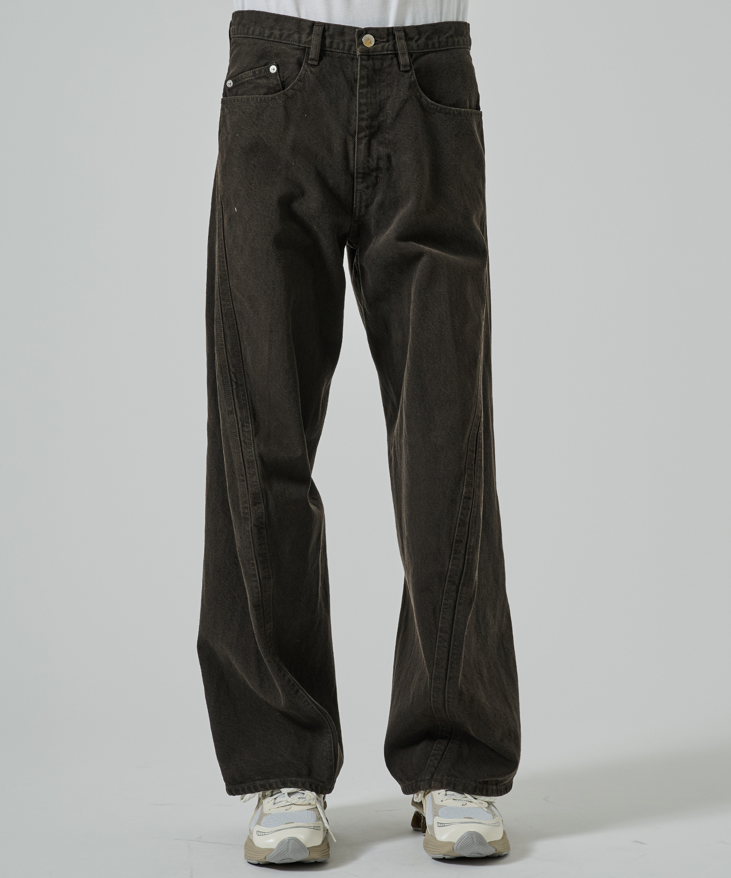 3D TWISTED WIDE LEG JEANS NVRFRGT