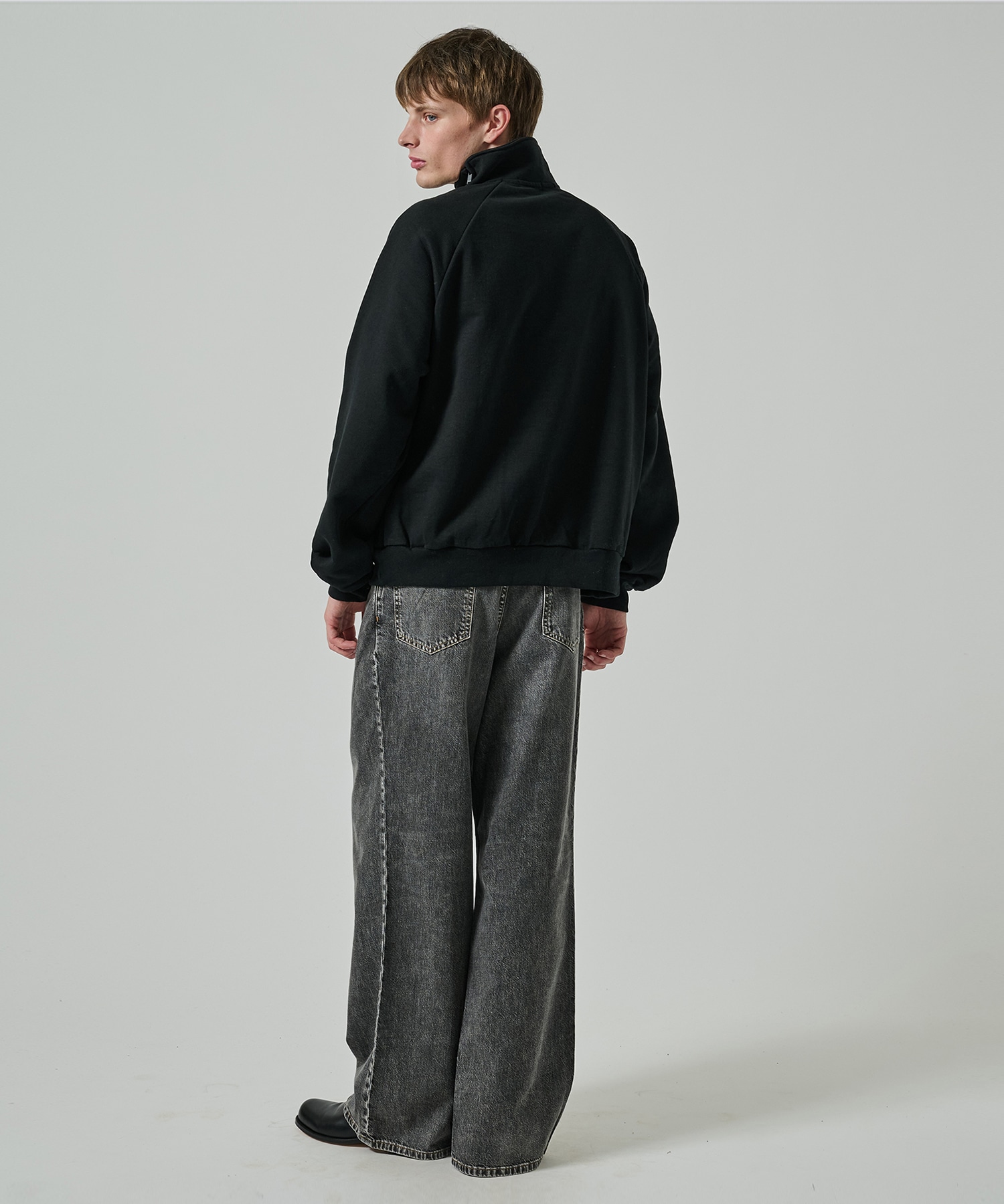 WASHED DENIM WIDE PANTS JOHN LAWRENCE SULLIVAN