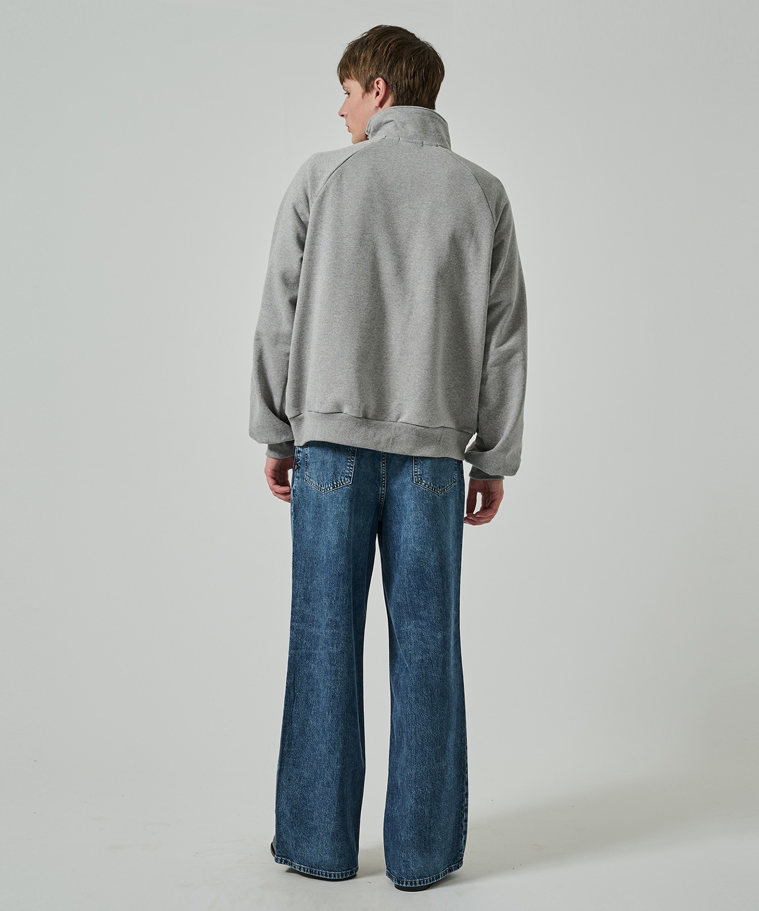 WASHED DENIM WIDE PANTS JOHN LAWRENCE SULLIVAN