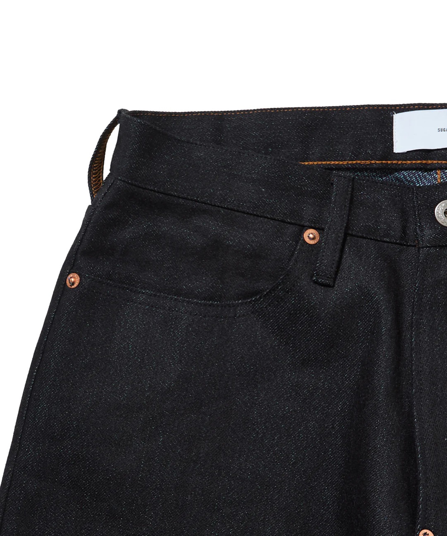 TWISTED HEATHER DENIM PANTS WIDE CUT SUGARHILL
