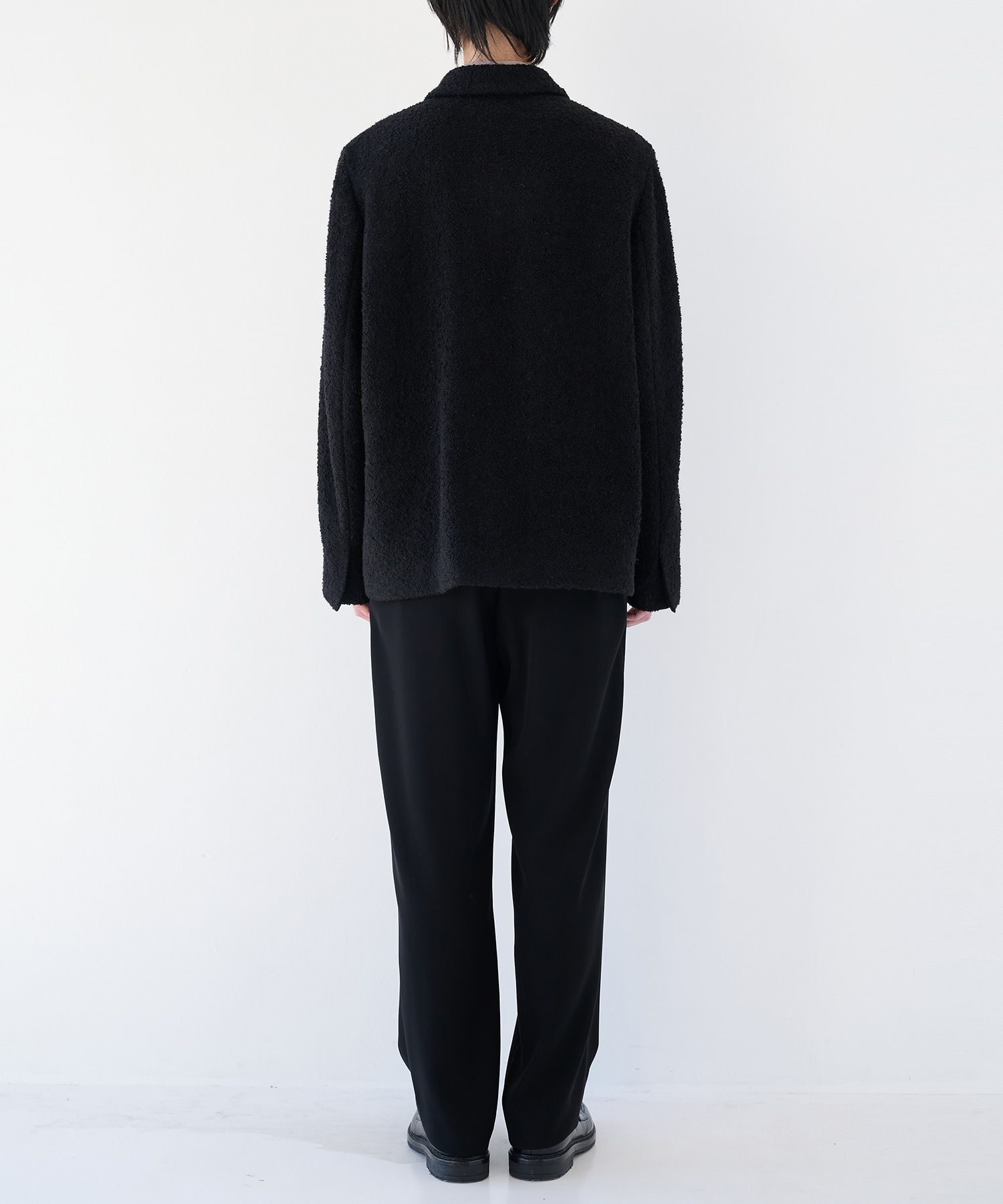 Double Cloth Twill 1Tuck Semi Wide Pants with Long Belt CULLNI