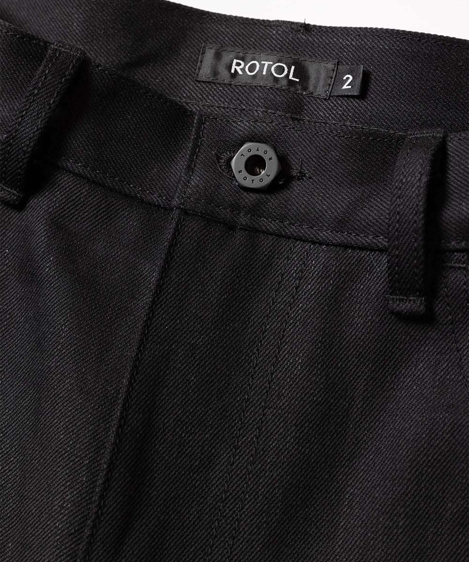 TRIPLE SEAMS 6P DENIM WIDE BLACK ROTOL