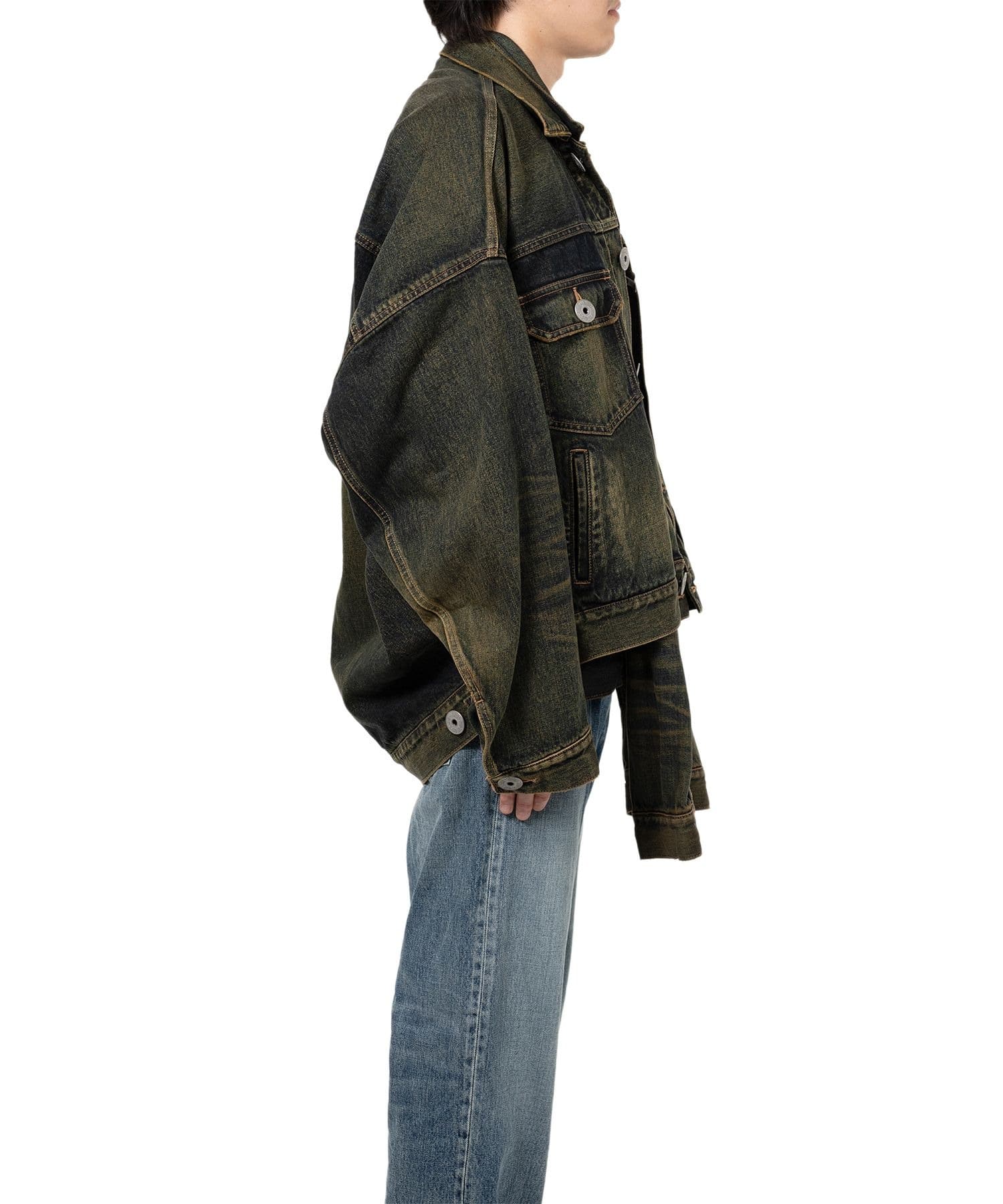 FRONT LAYERED DENIM JACKET Maison MIHARA YASUHIRO