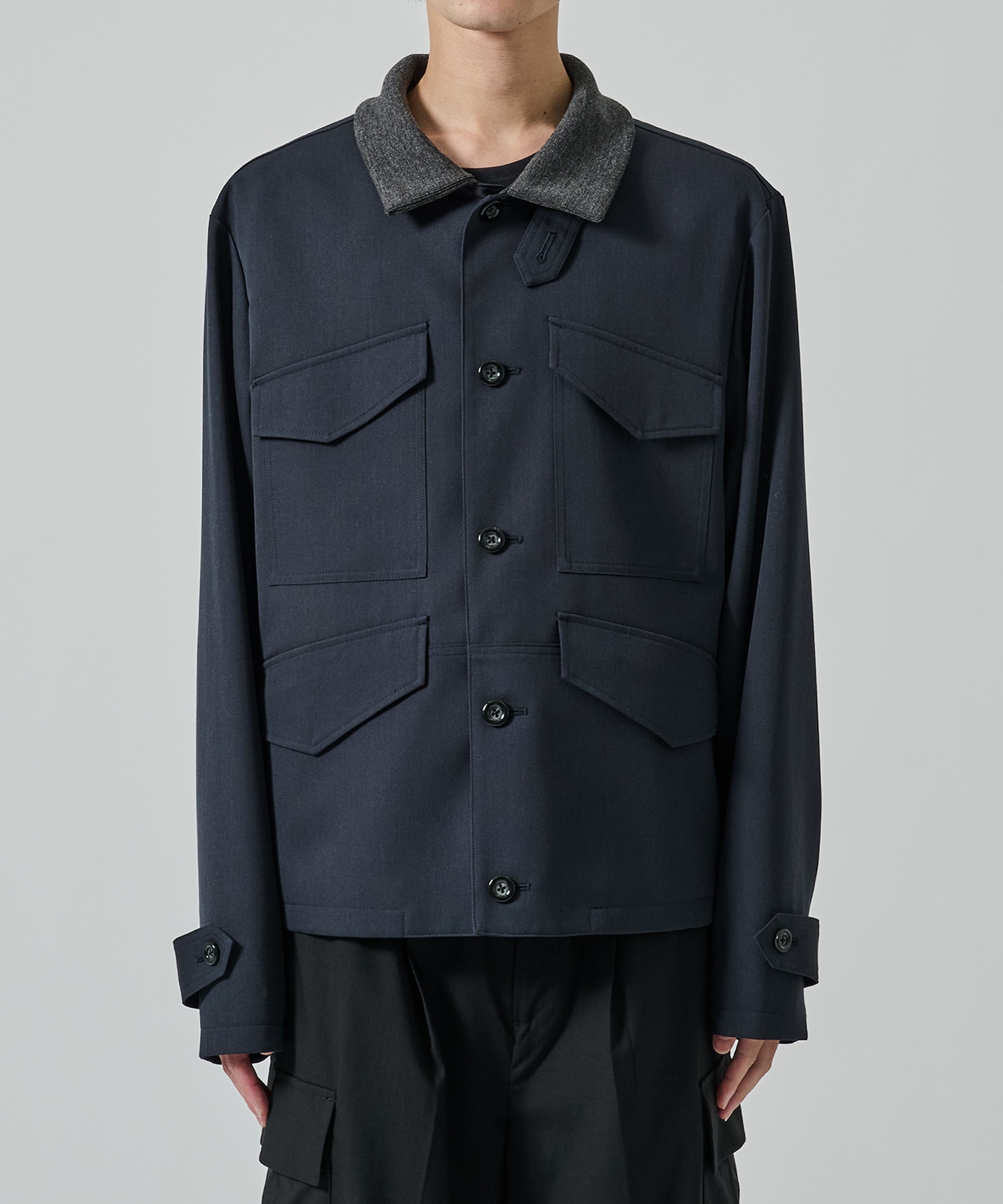 Rib Collar 4 Pockets Blouson UJOH HOMME