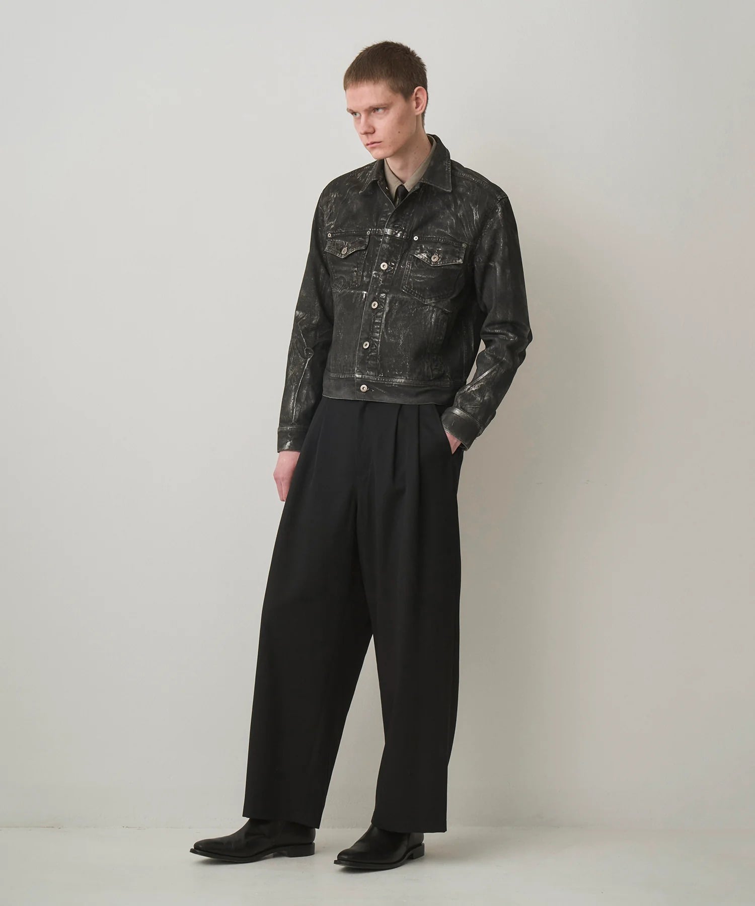 SILVER FOIL DENIM JACKET JUHA