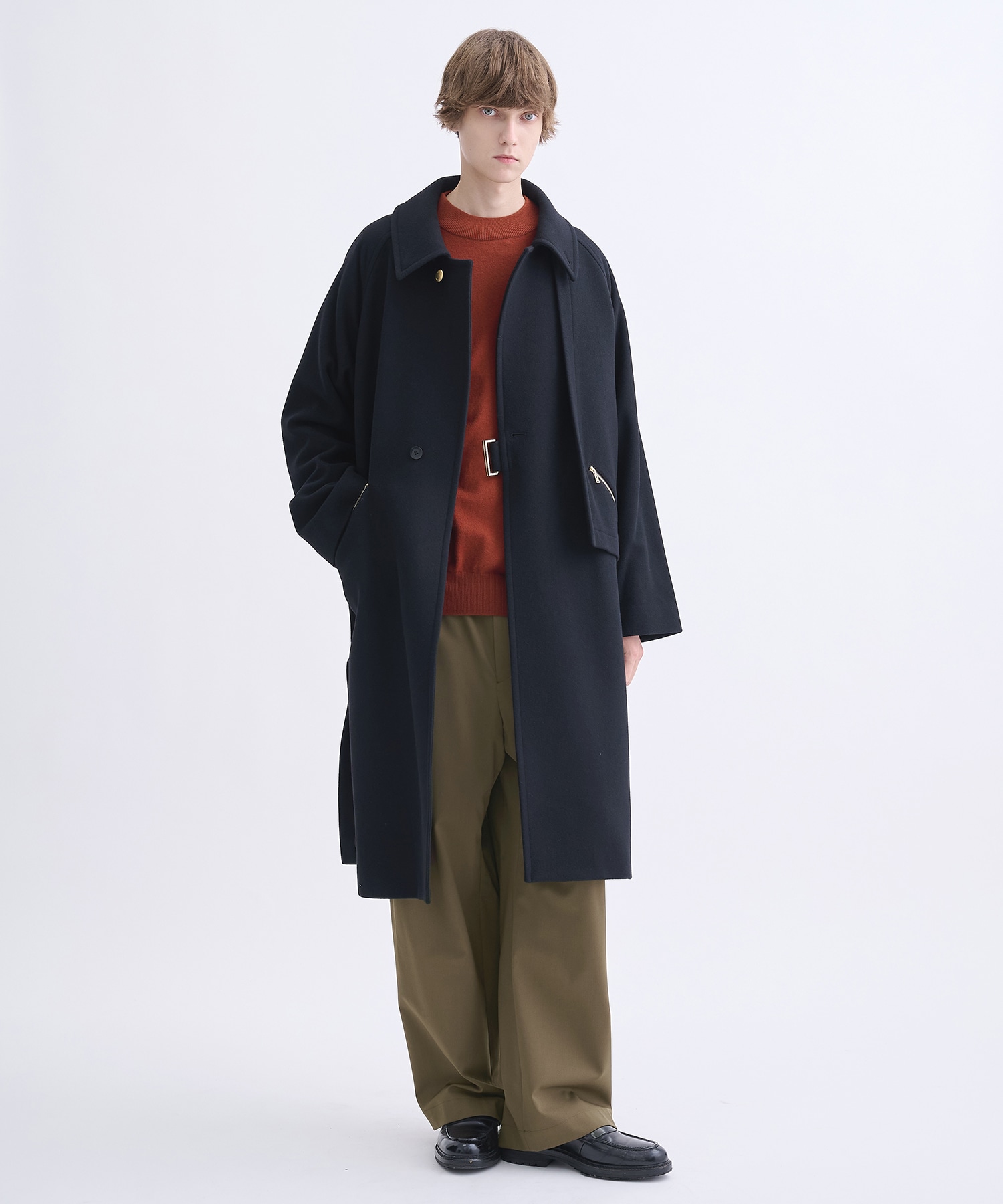 別注 Soutien Collar Tie Locken coat CULLNI