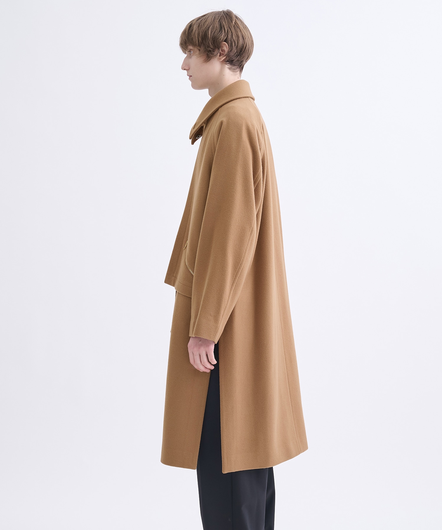 別注 Soutien Collar Tie Locken coat CULLNI