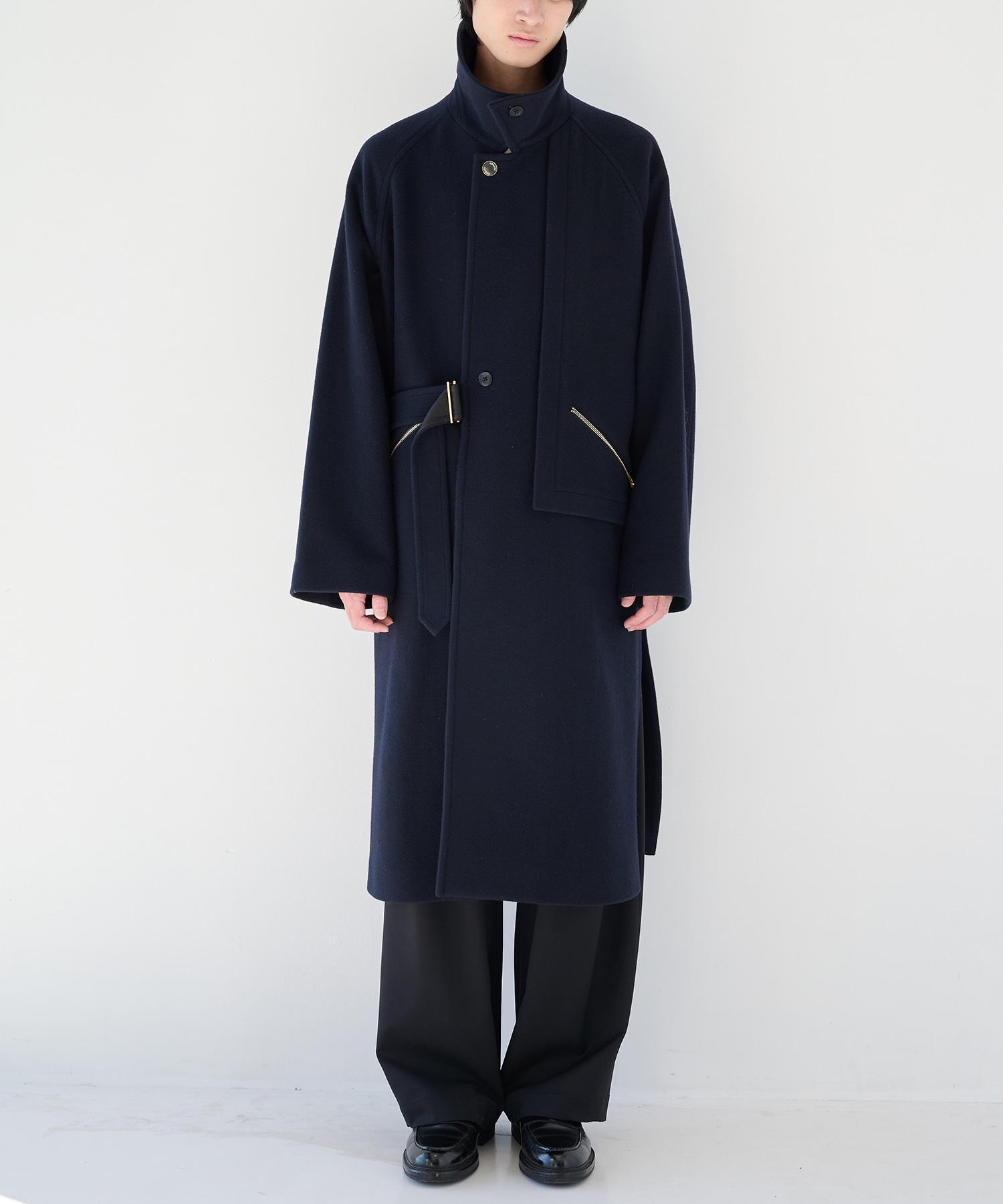 別注 Soutien Collar Tie Locken coat CULLNI