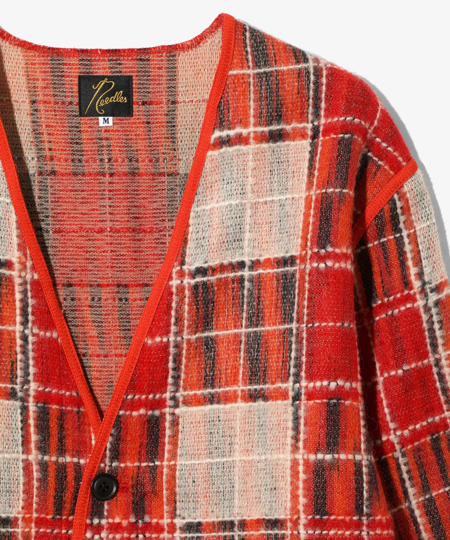 Fringe Cardigan - Wool Plaid NEEDLES
