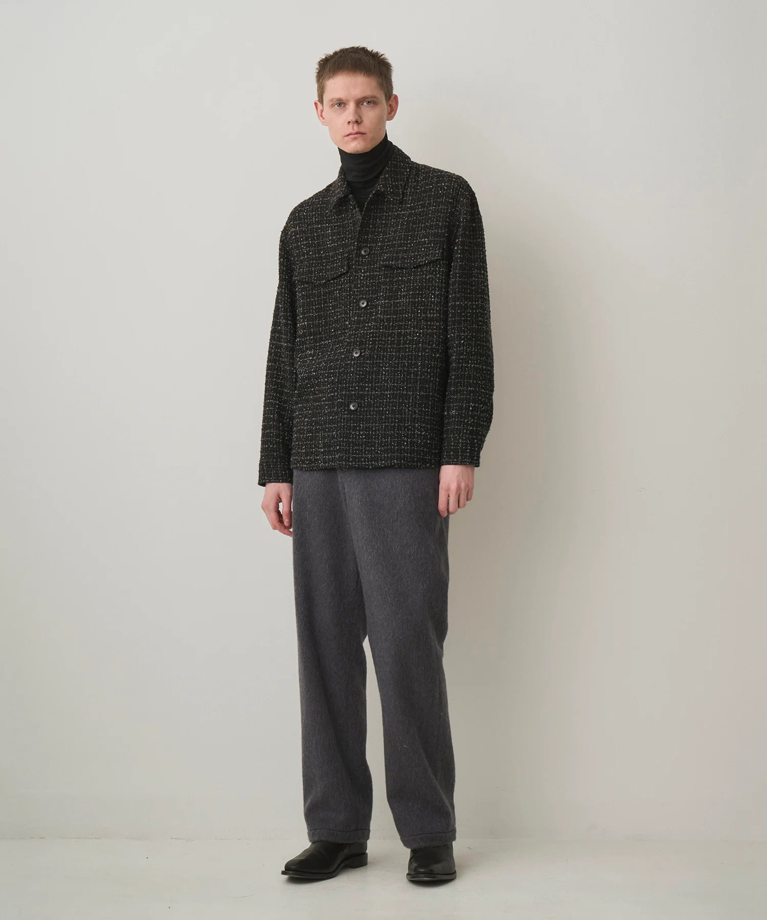 FANCY TWEED SHIRT JACKET JUHA