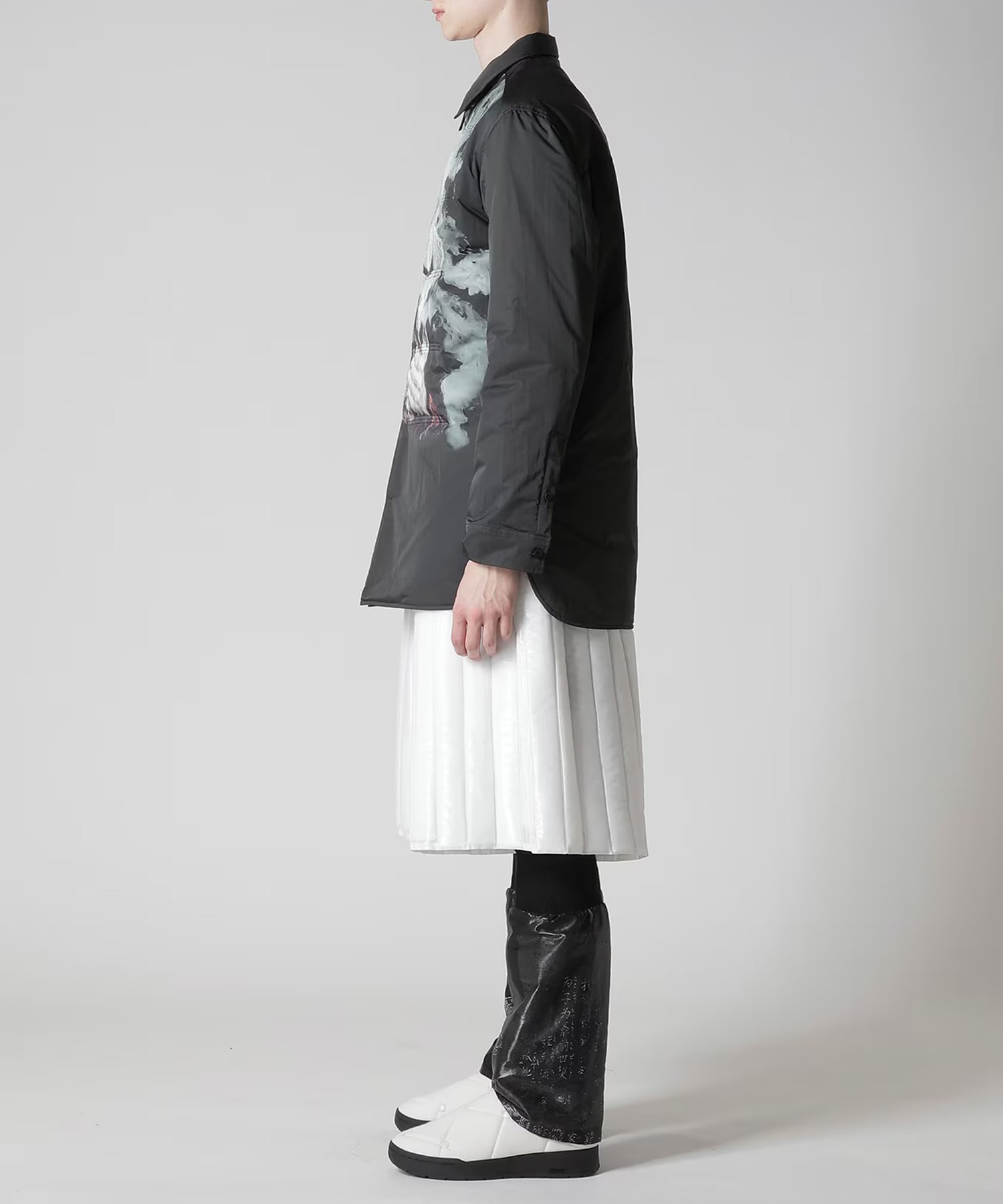 TOBACCO OLD MAN PRINTED PADDED BLOUSE Yohji Yamamoto