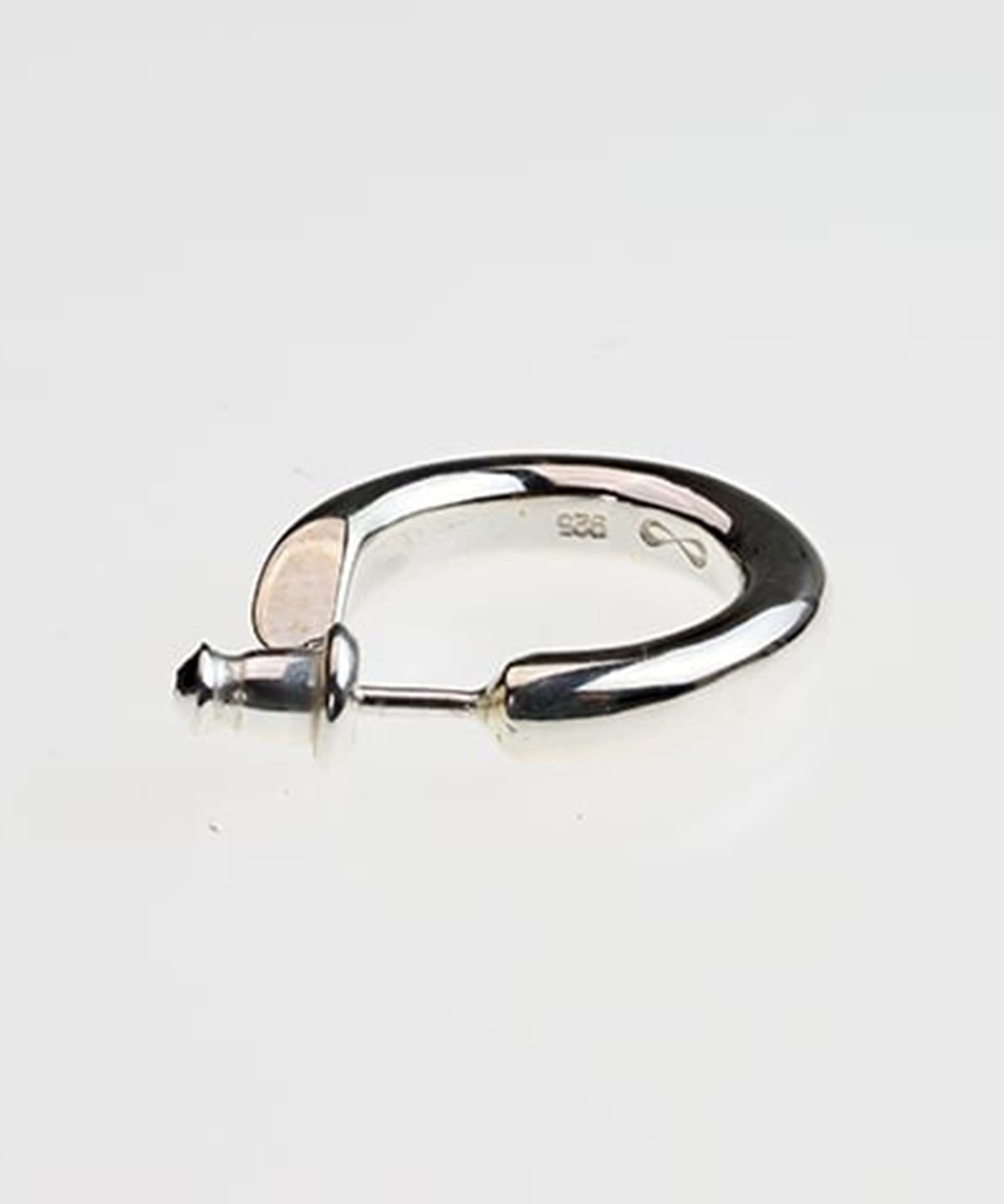 PI-002 Round earring (Small)　線径3.5mm (左耳用) WAKAN SILVER SMITH