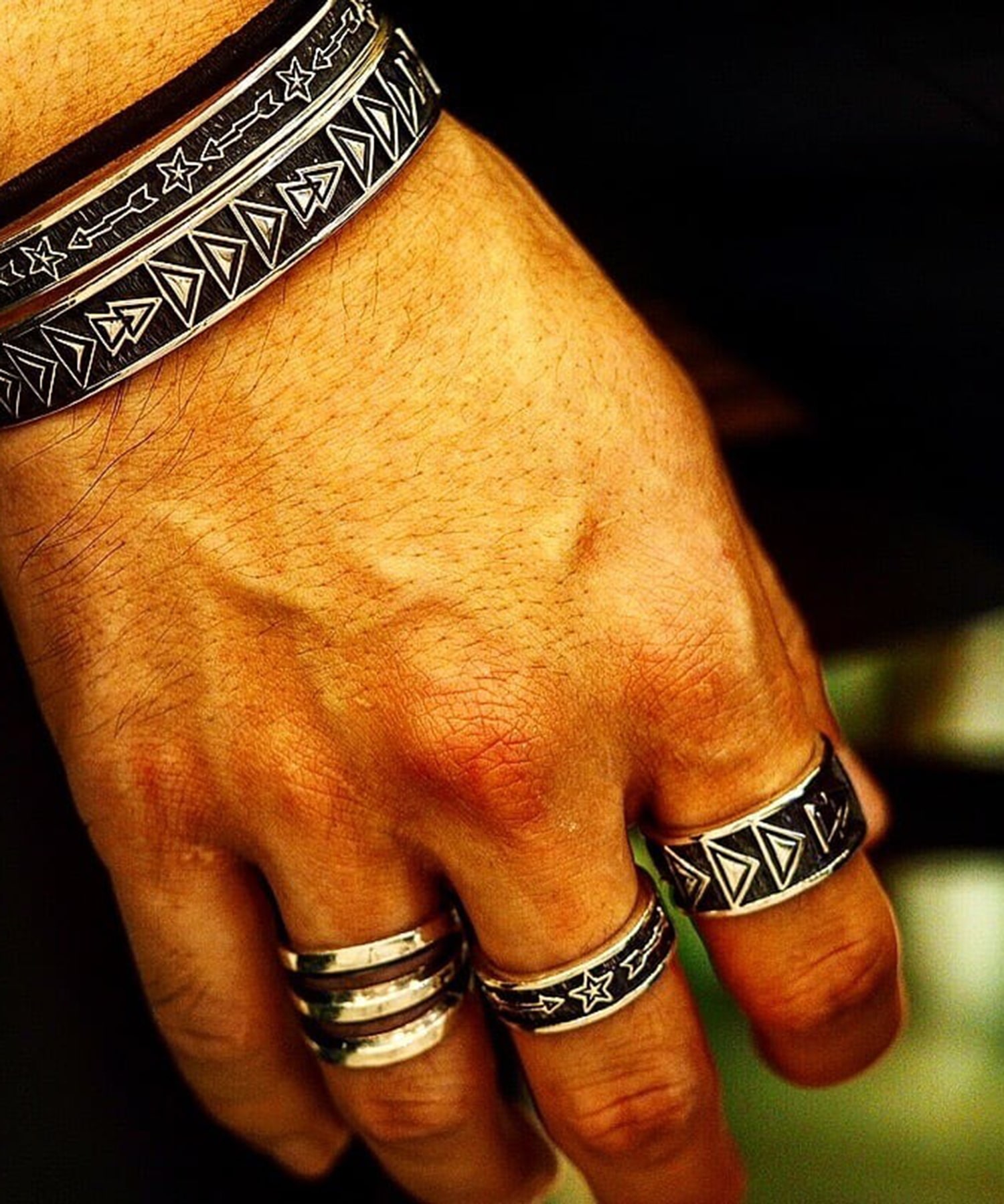 R-19 トライアングル　アップリケリング WAKAN SILVER SMITH