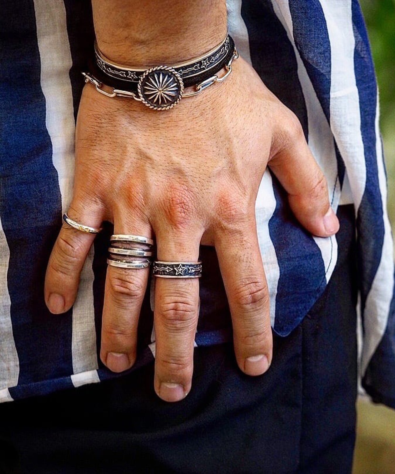 R-24 K18マーク付き甲丸リング　3mm WAKAN SILVER SMITH