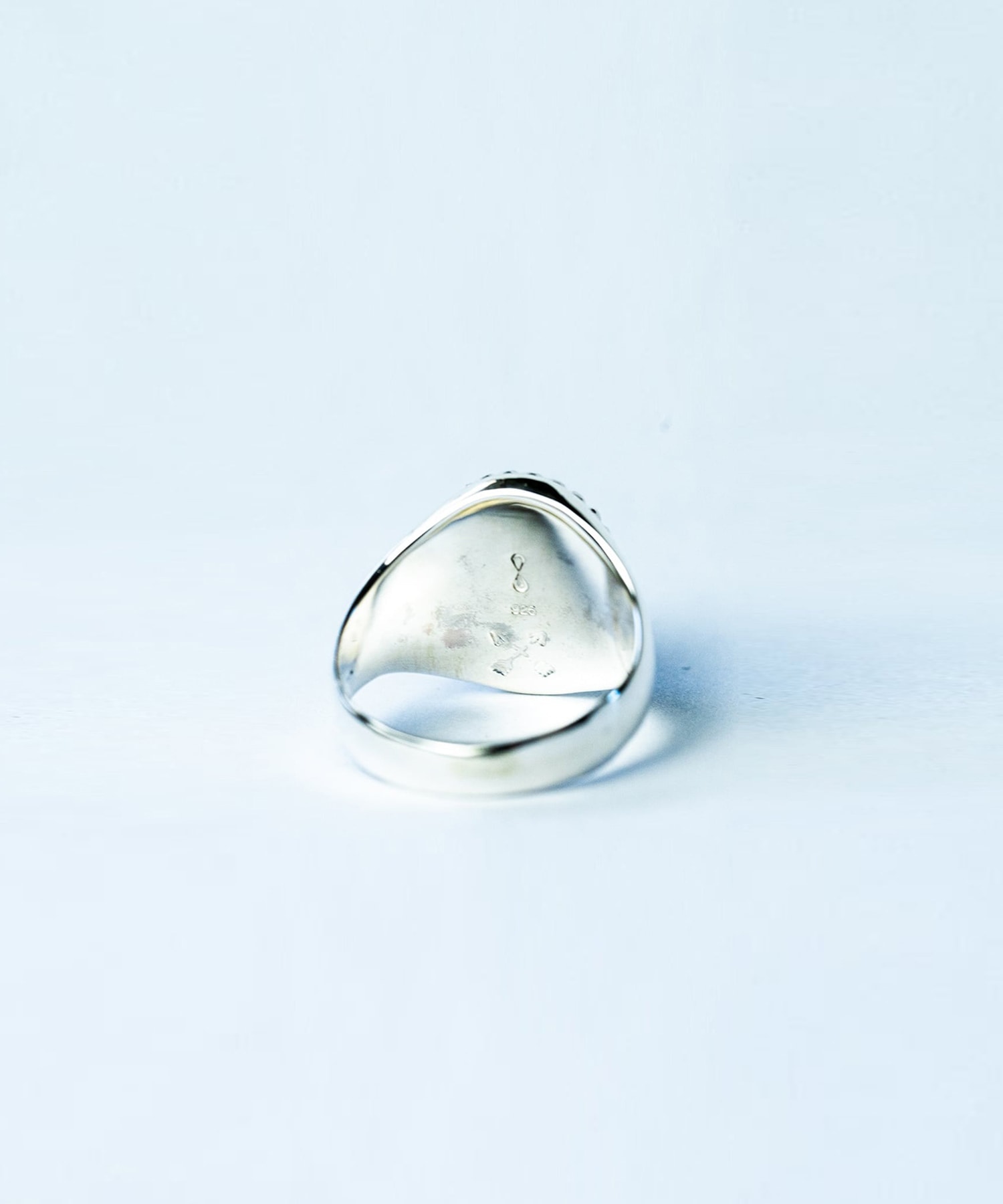 R-033 ターコイズ付きオーバルシグネットリング WAKAN SILVER SMITH