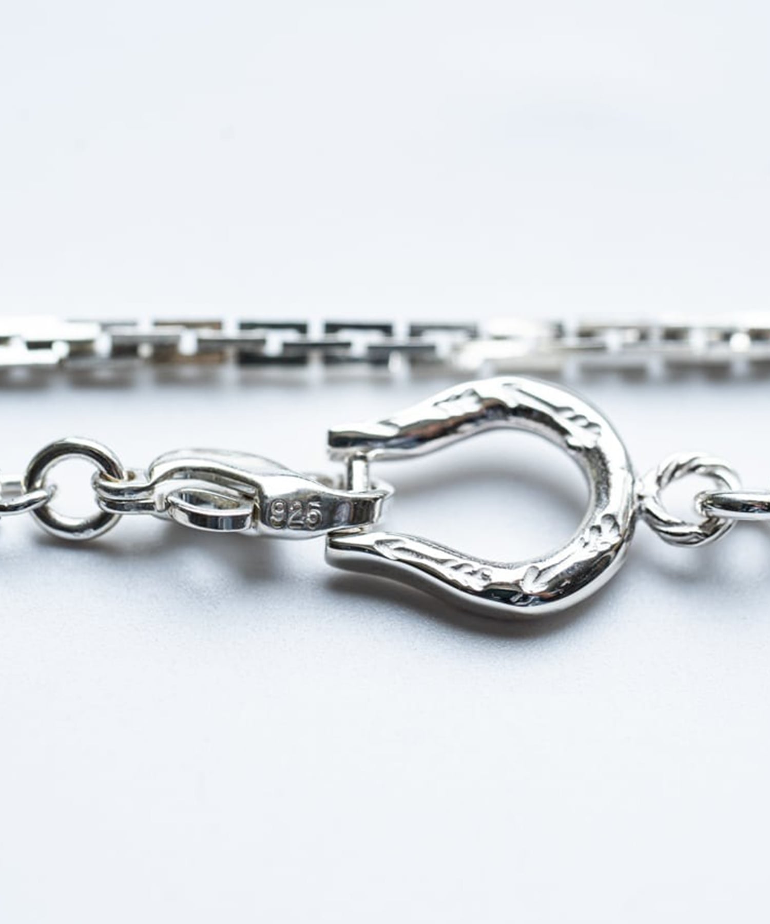 C-040 Horse shoe rectangle necklace (50cm) WAKAN SILVER SMITH