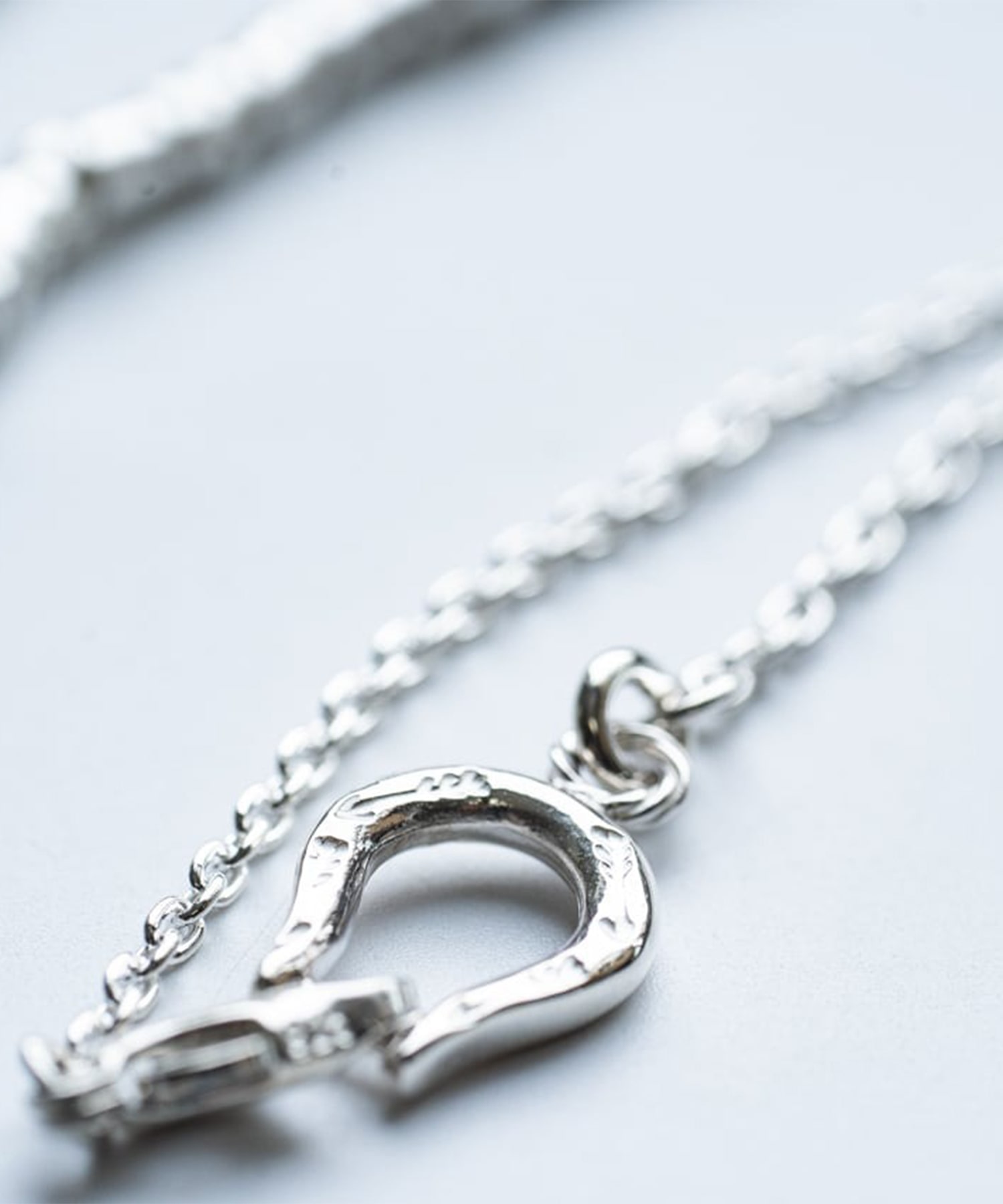 C-041 Horse shoe handmade beads necklace(65cm) WAKAN SILVER SMITH